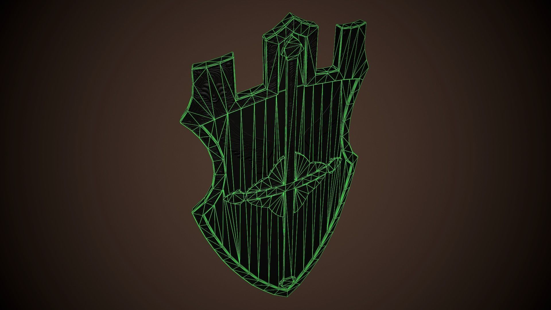 Paladin Shield Low-poly 3D model_30