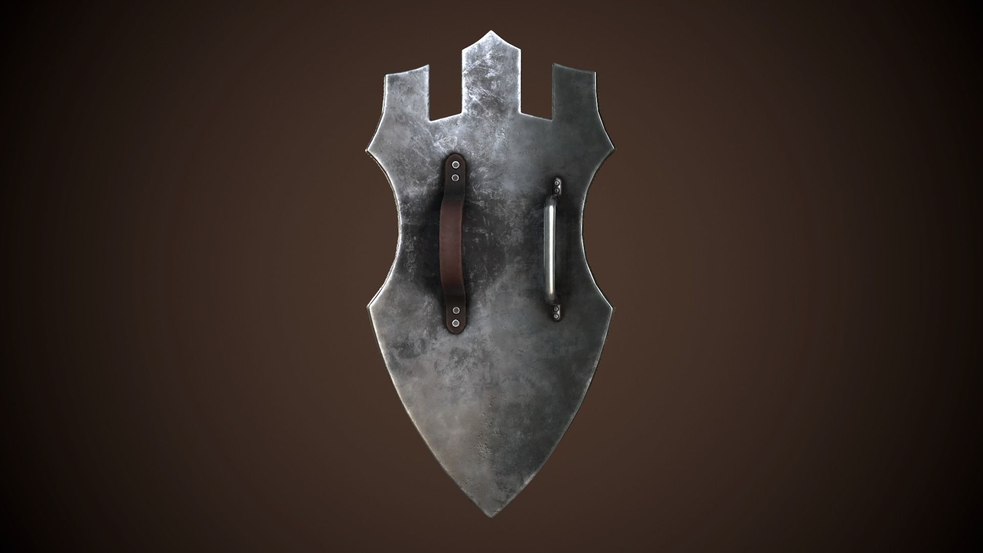 Paladin Shield Low-poly 3D model_7