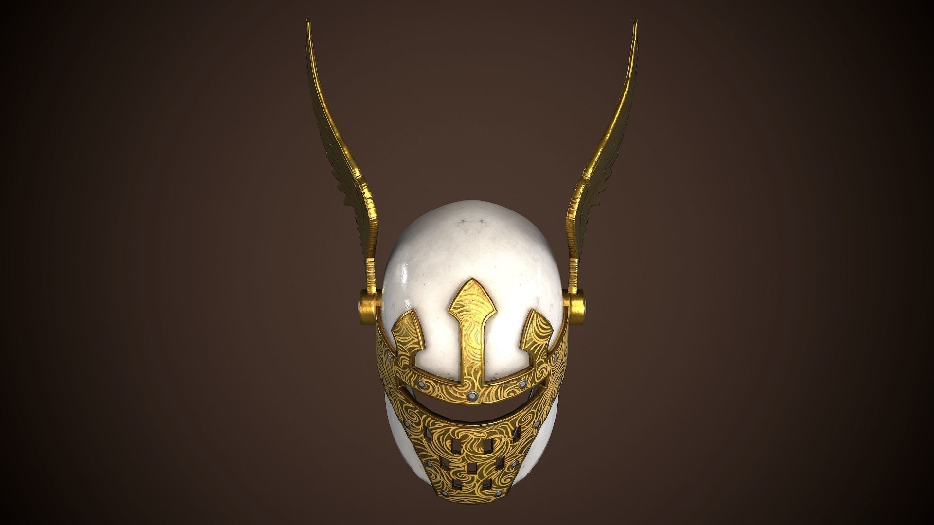 Paladin Helm Low-poly 3D model_29