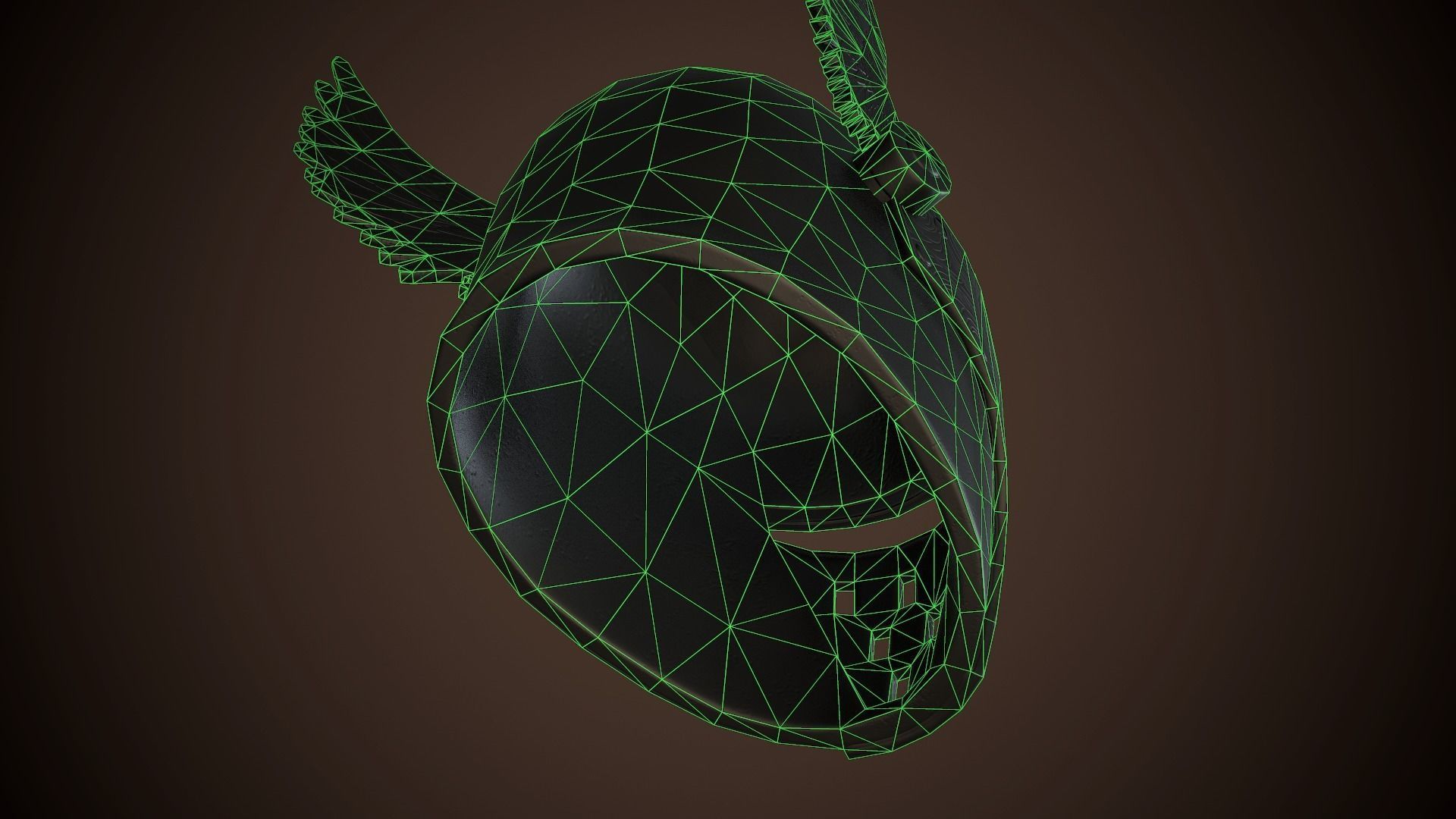 Paladin Helm Low-poly 3D model_36