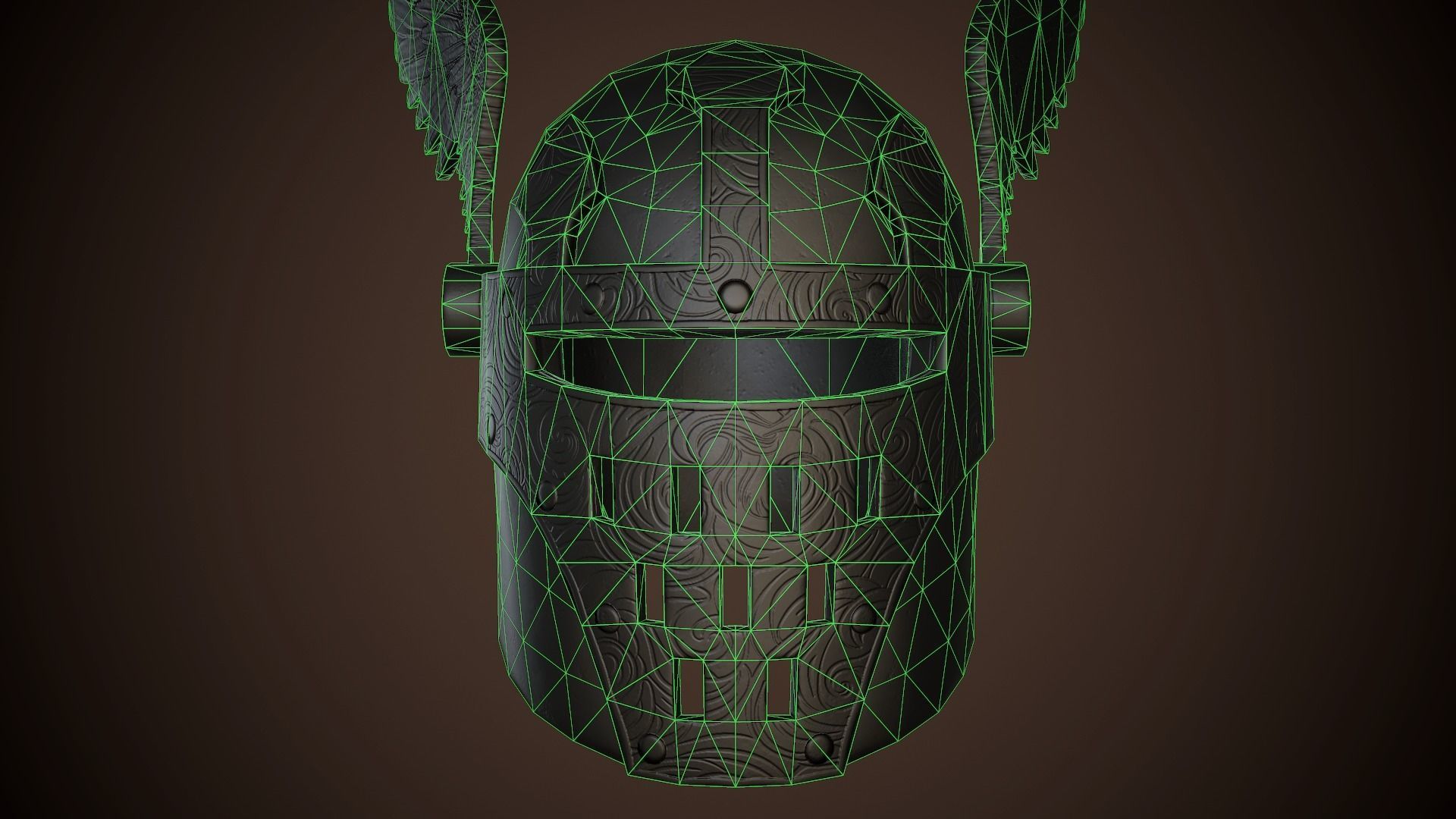 Paladin Helm Low-poly 3D model_34