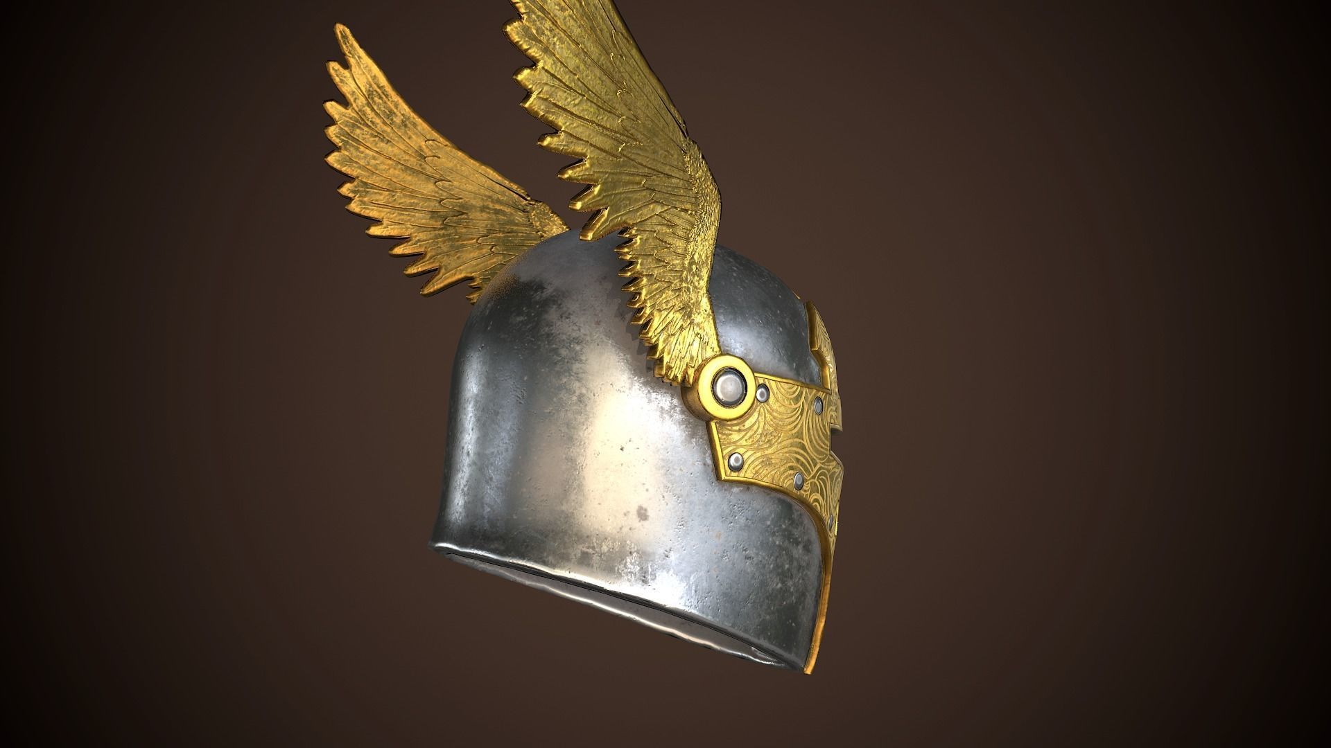 Paladin Helm Low-poly 3D model_11