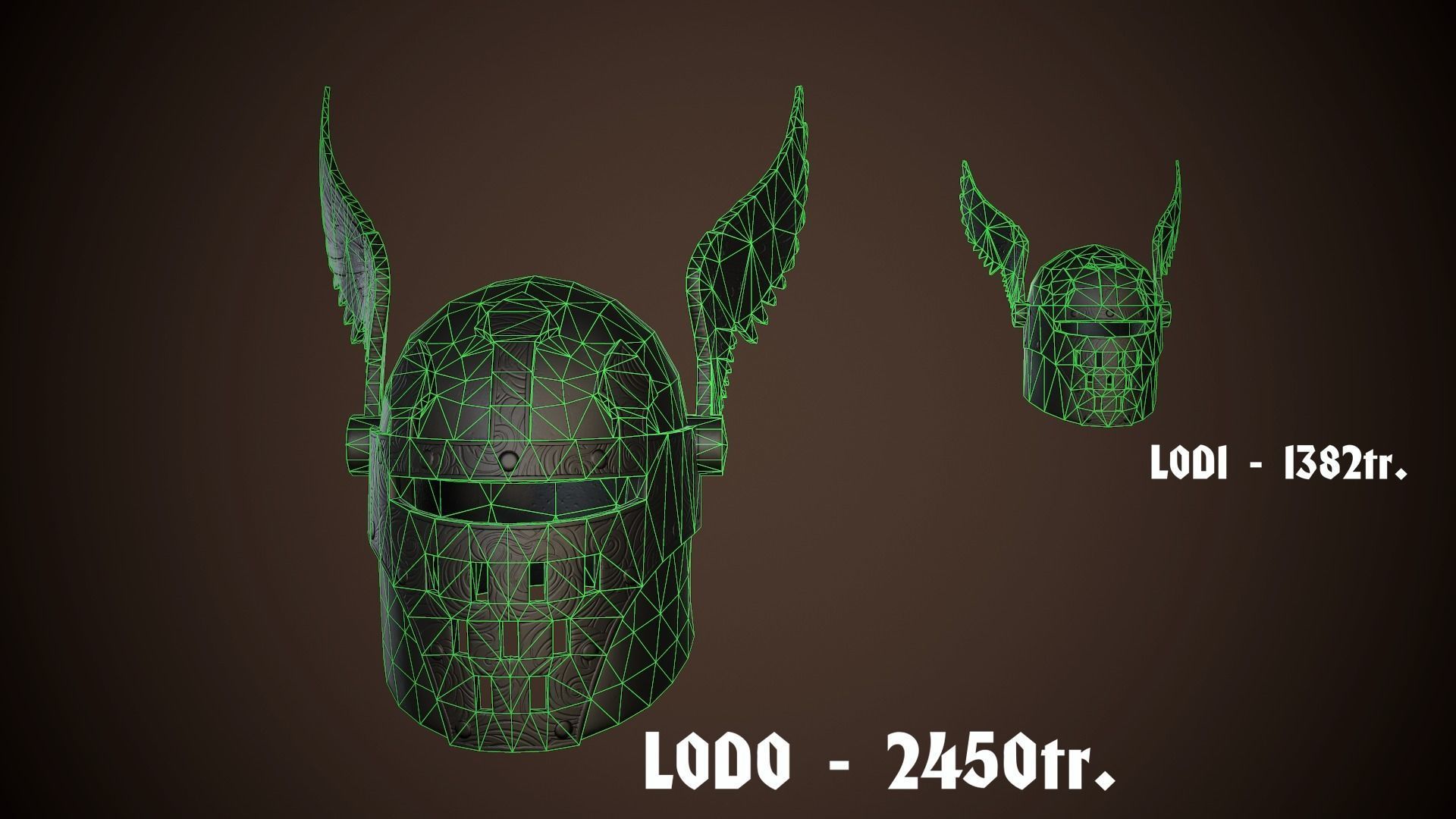 Paladin Helm Low-poly 3D model_33