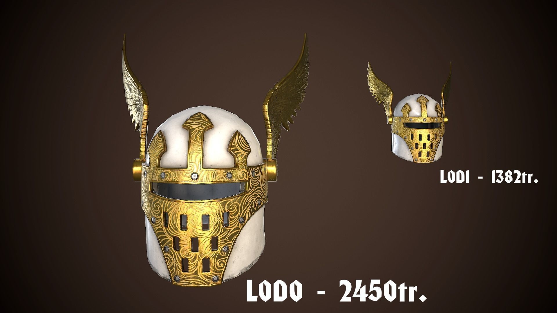 Paladin Helm Low-poly 3D model_32