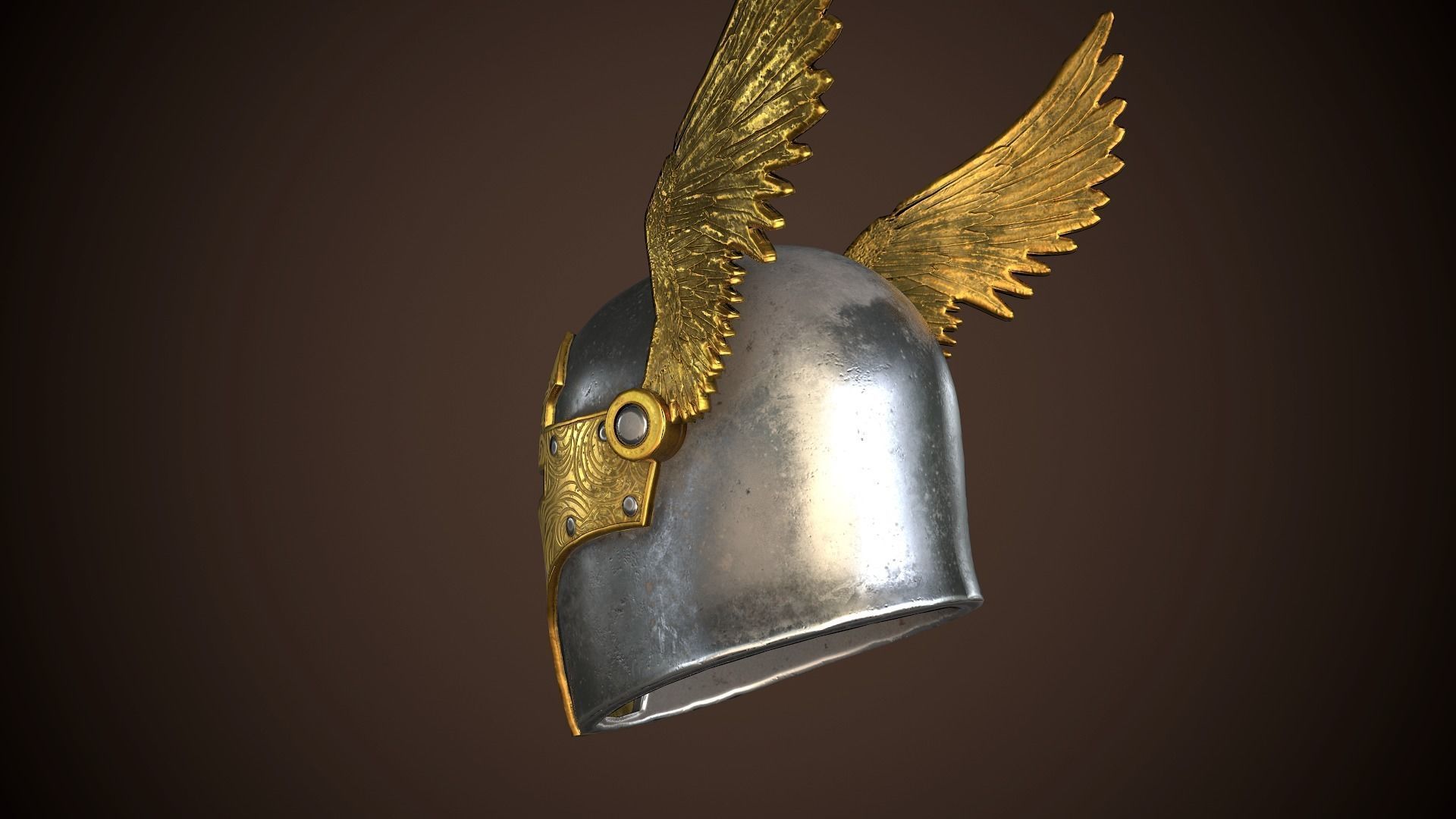 Paladin Helm Low-poly 3D model_7