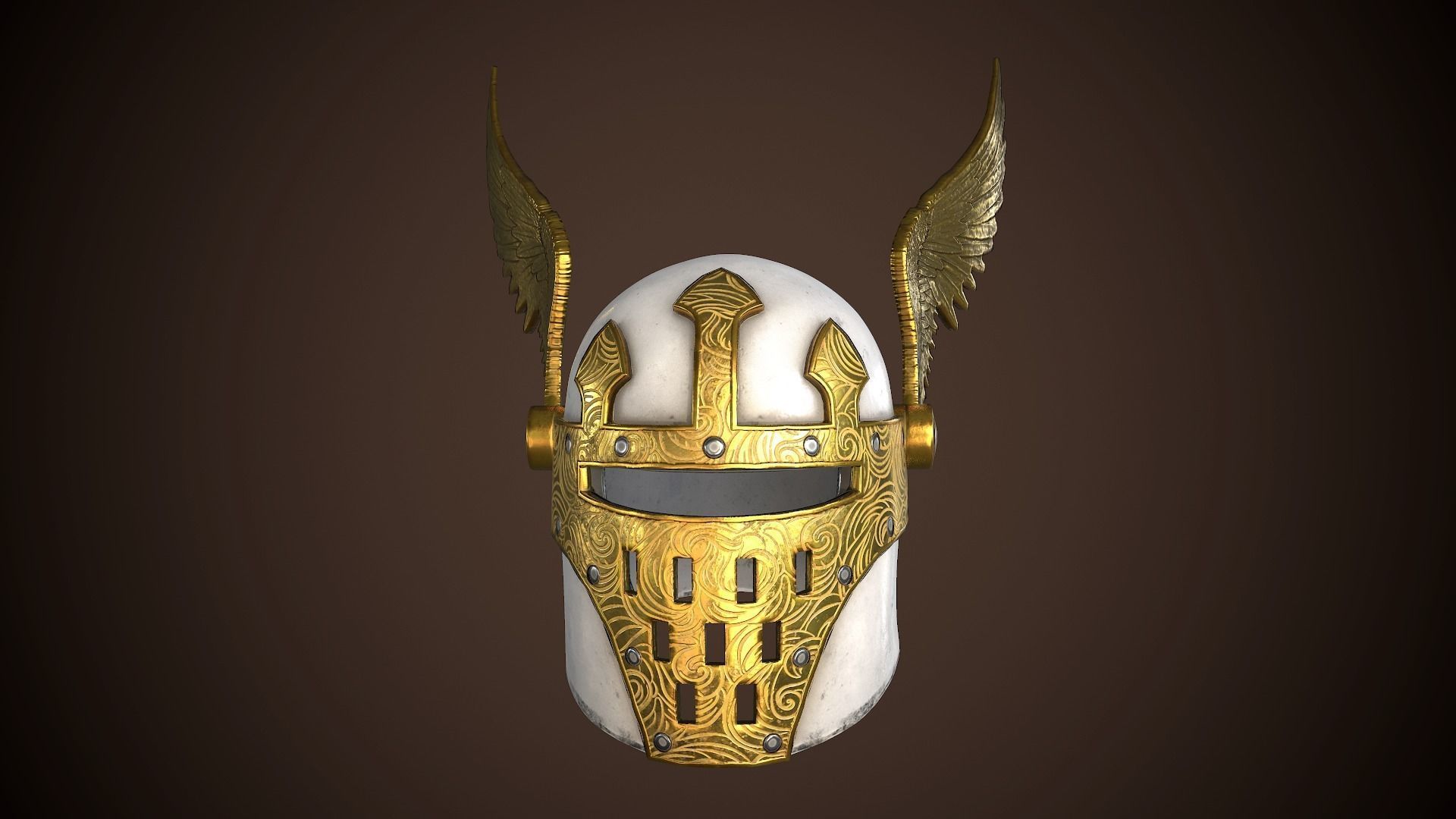 Paladin Helm Low-poly 3D model_17