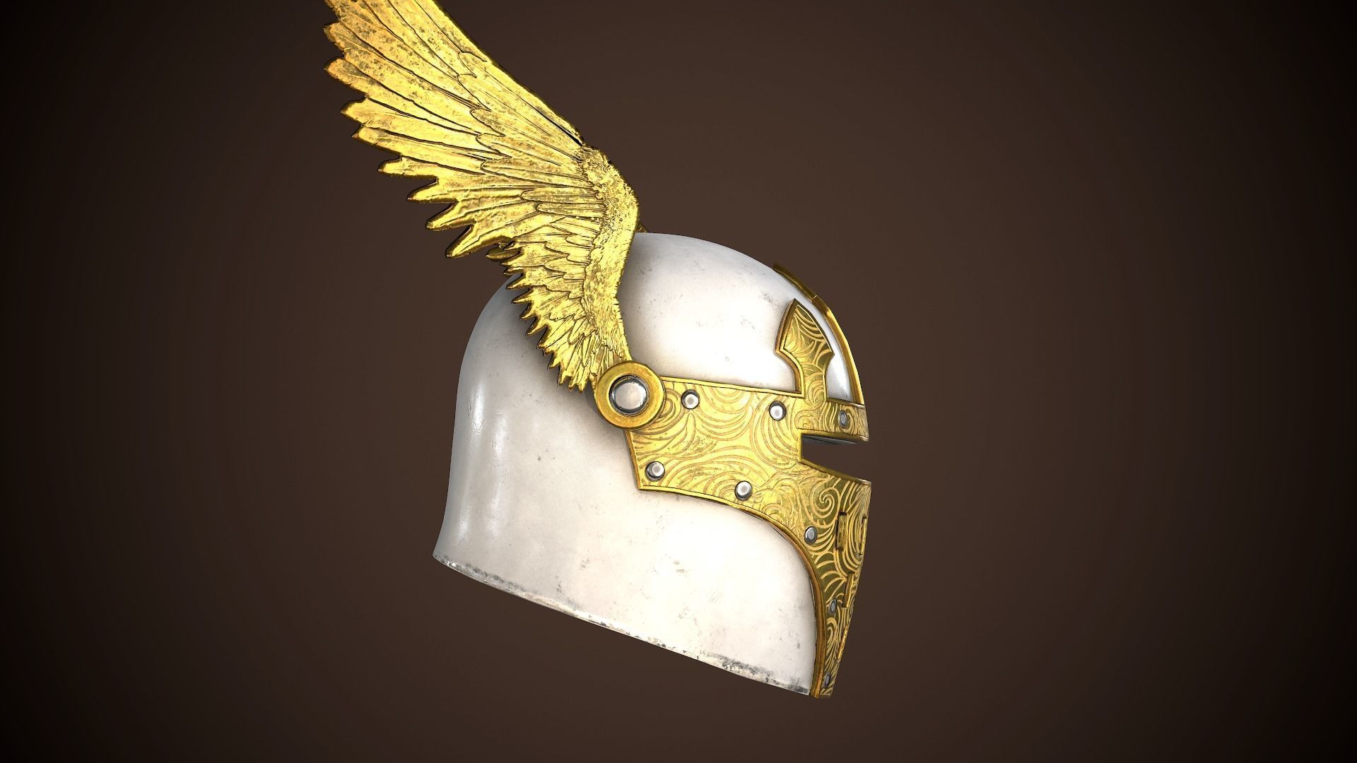 Paladin Helm Low-poly 3D model_26