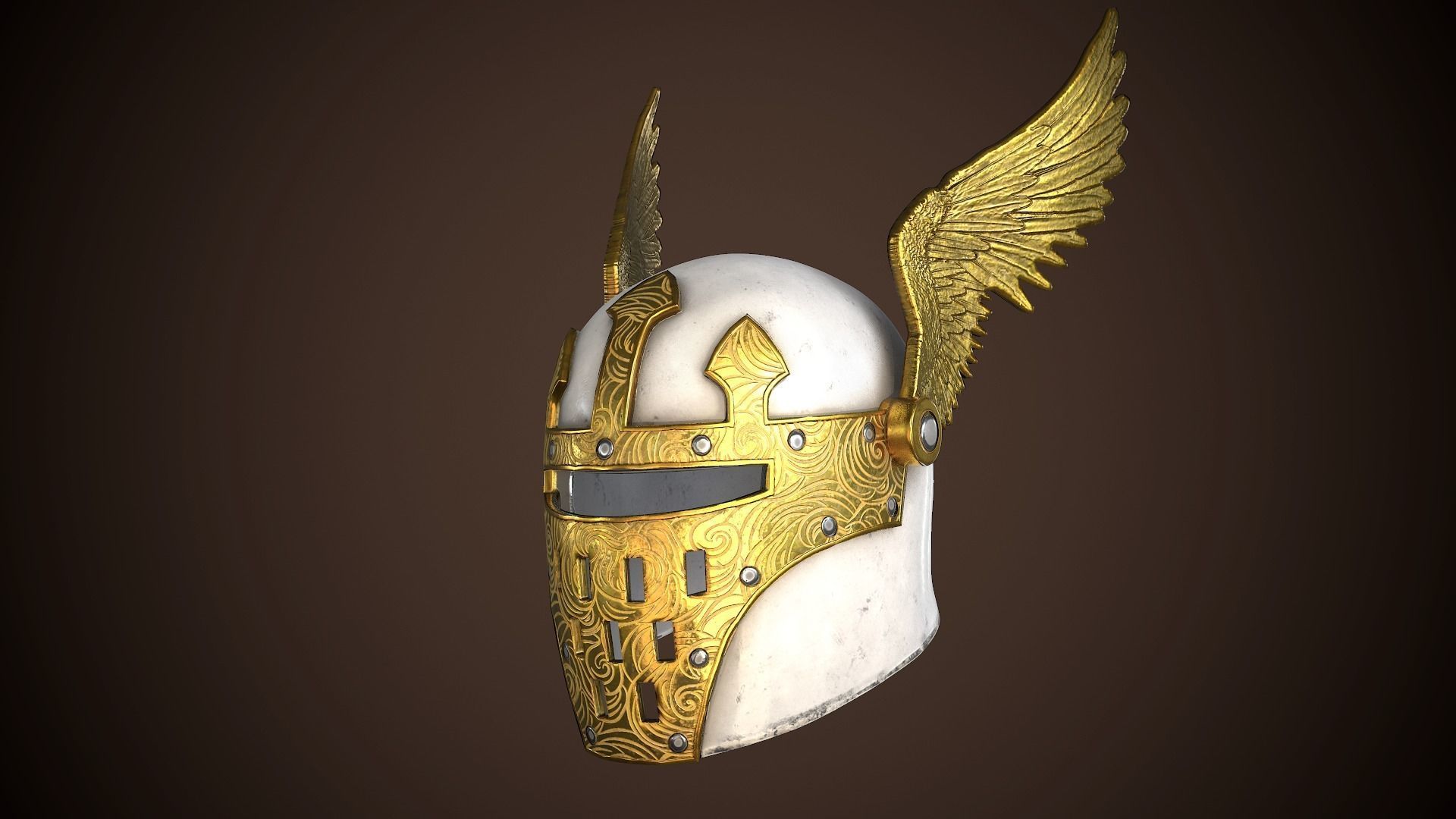 Paladin Helm Low-poly 3D model_18