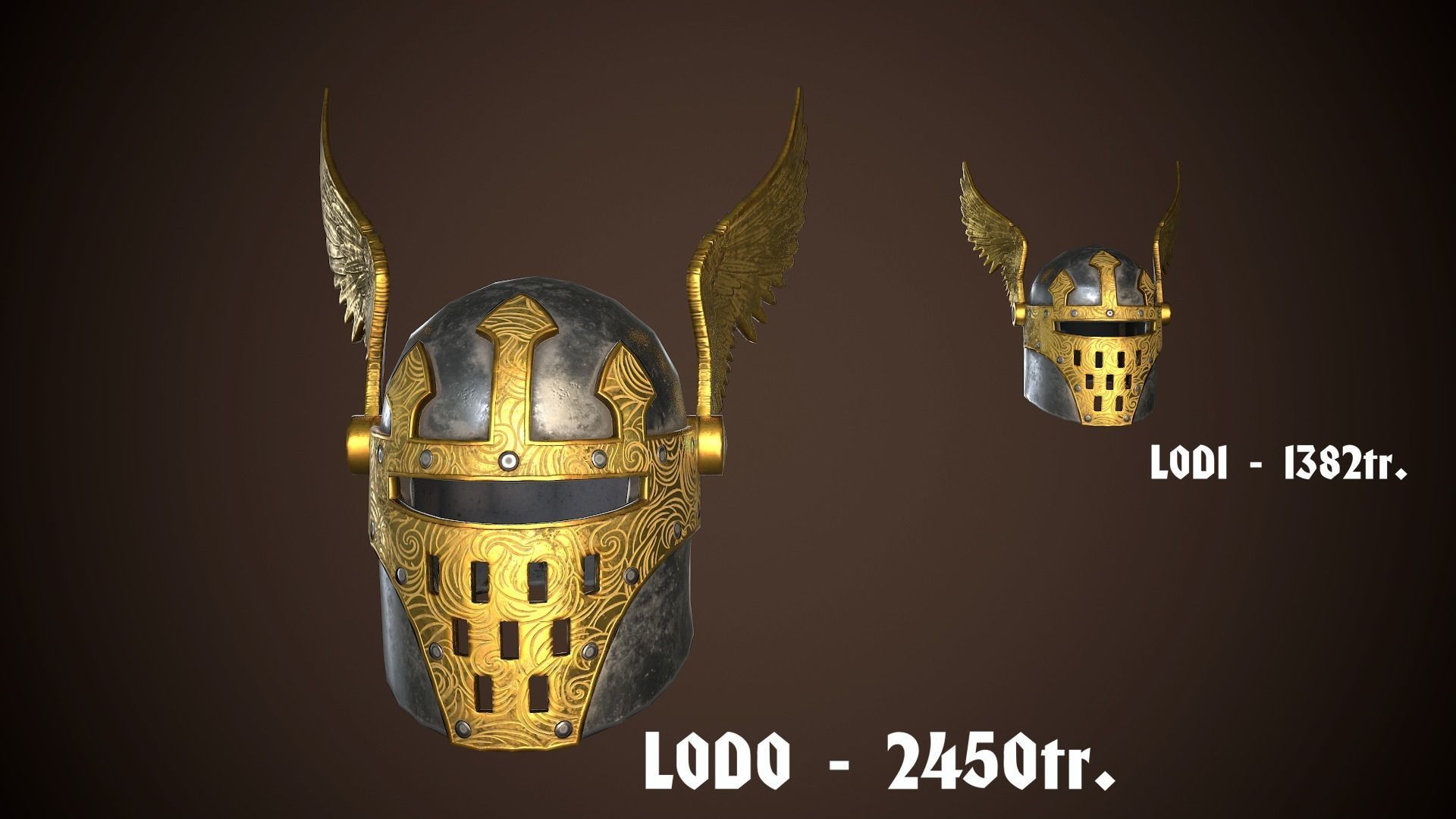 Paladin Helm Low-poly 3D model_31