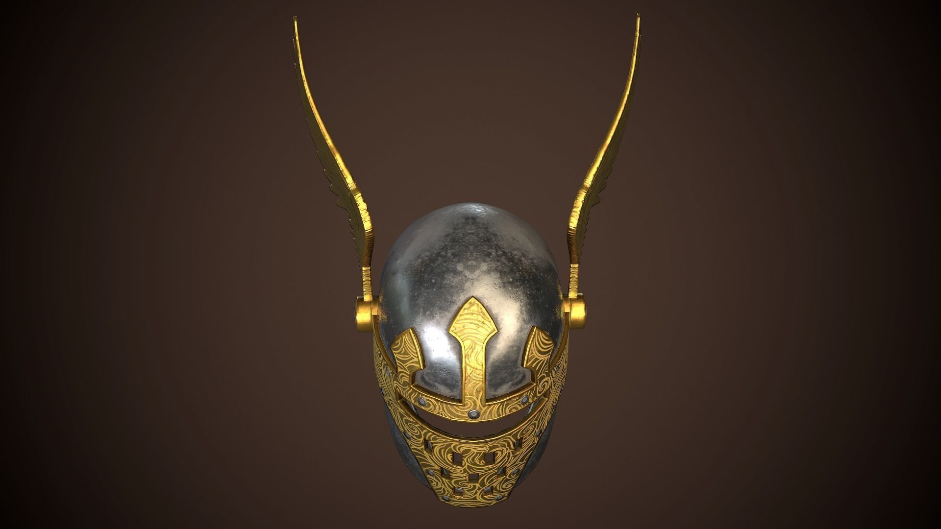 Paladin Helm Low-poly 3D model_15