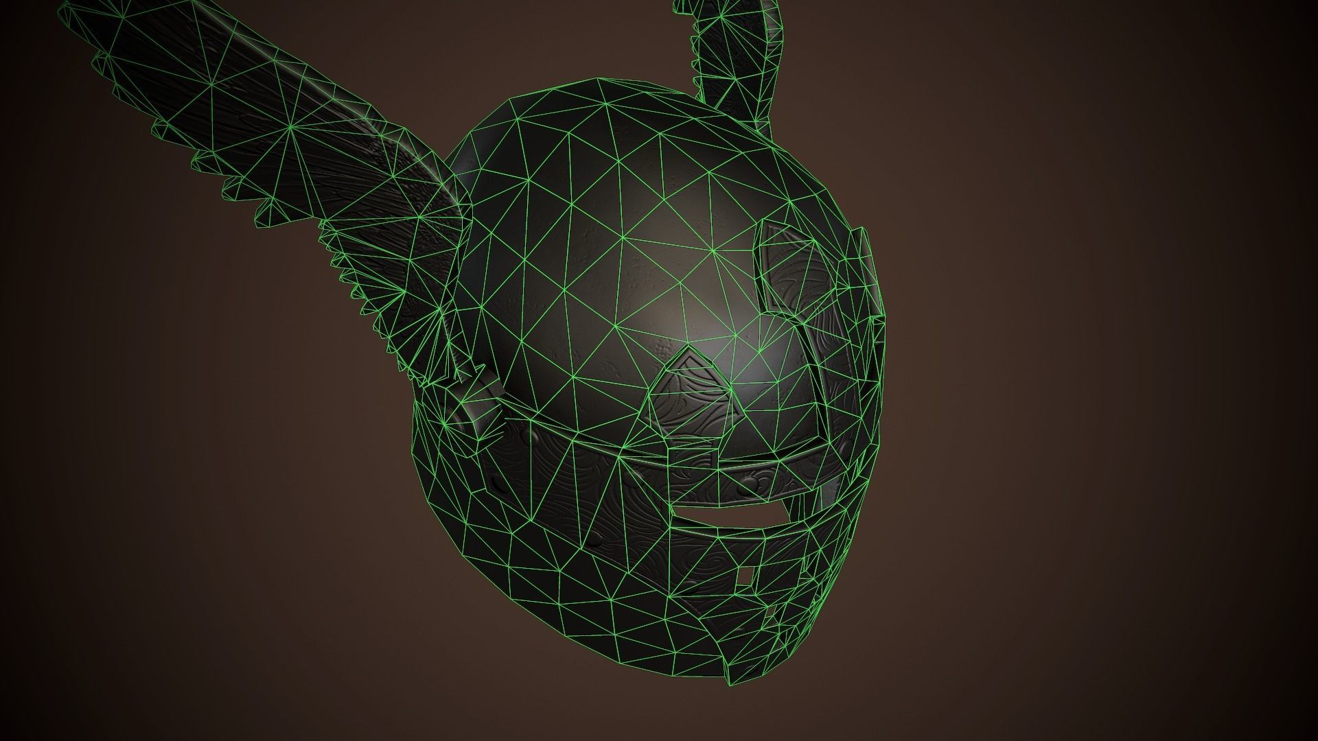 Paladin Helm Low-poly 3D model_37