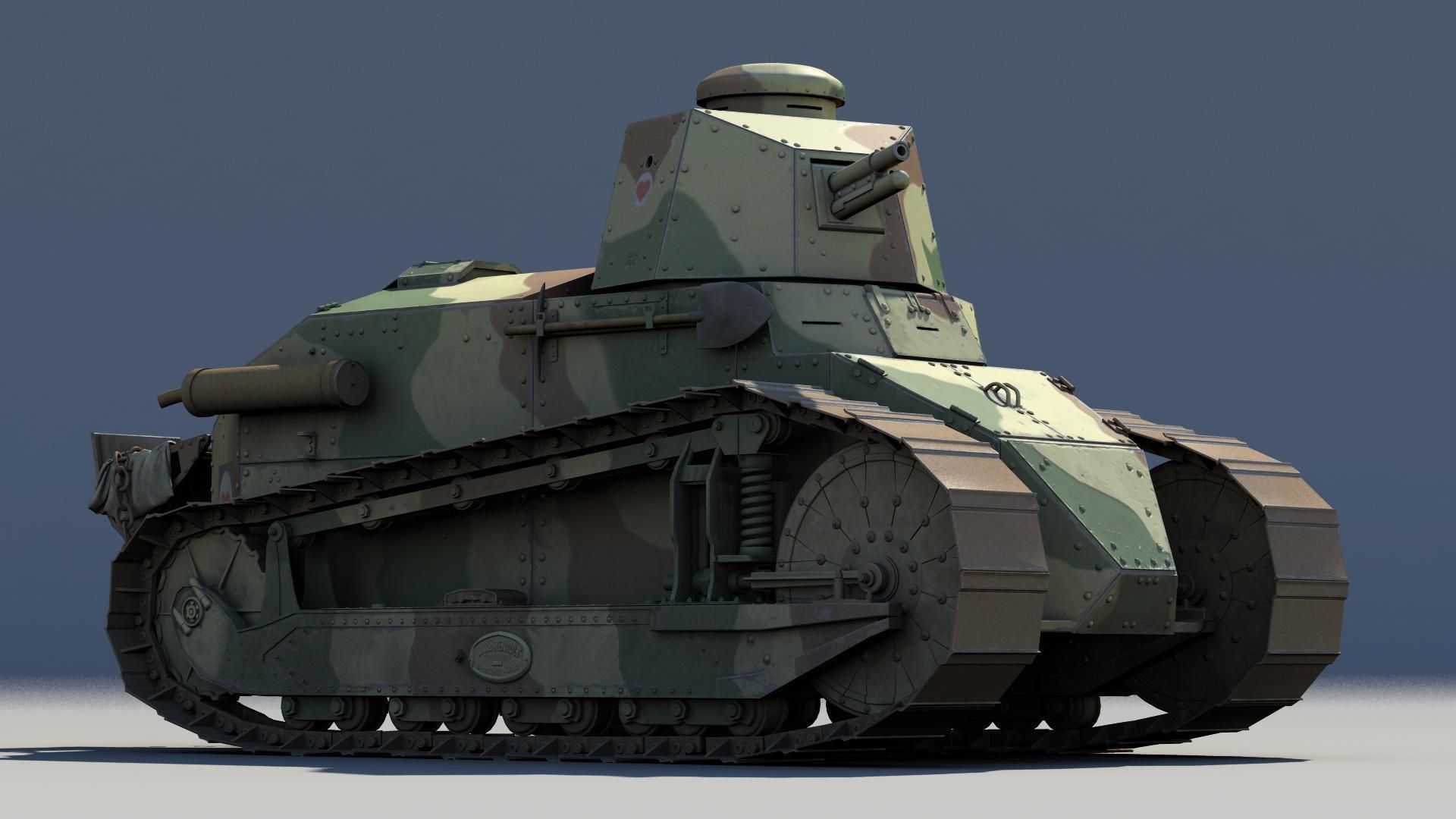 Renault FT17 French Light Tank 3D model_2