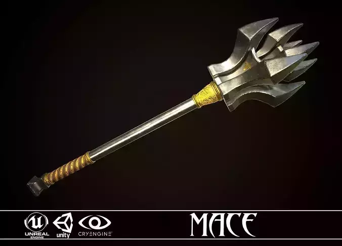 Mace 05 Low-poly 3D model