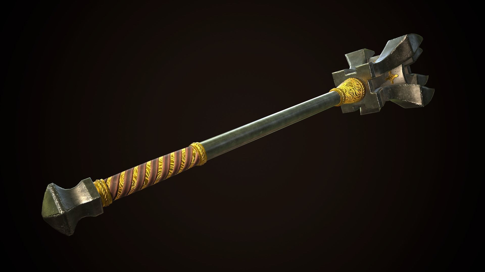 Mace 05 Low-poly 3D model_4
