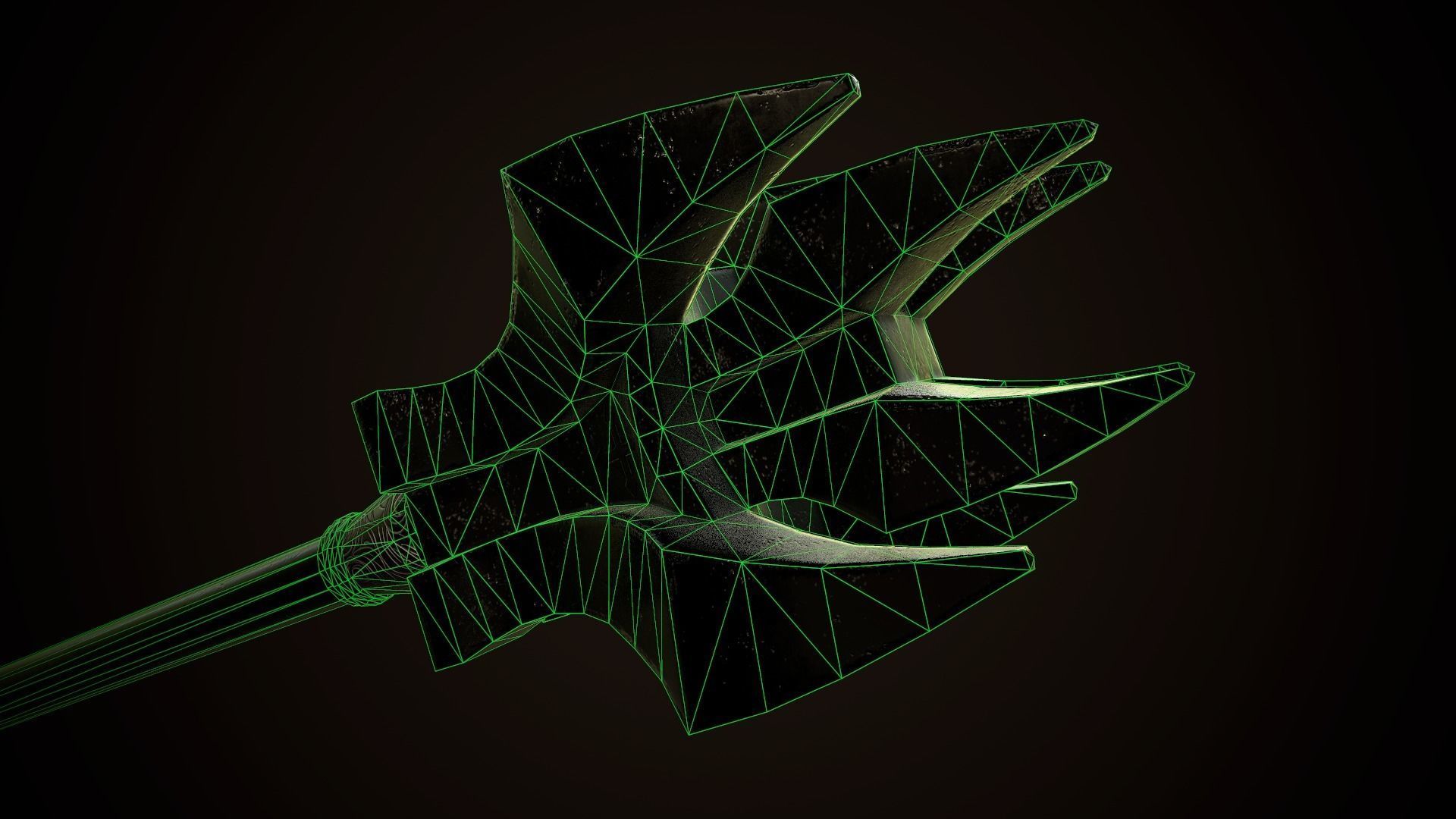 Mace 05 Low-poly 3D model_11