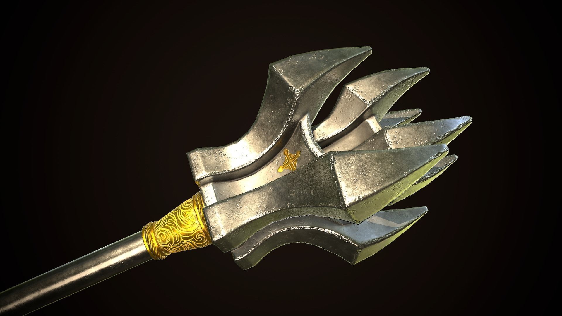 Mace 05 Low-poly 3D model_7