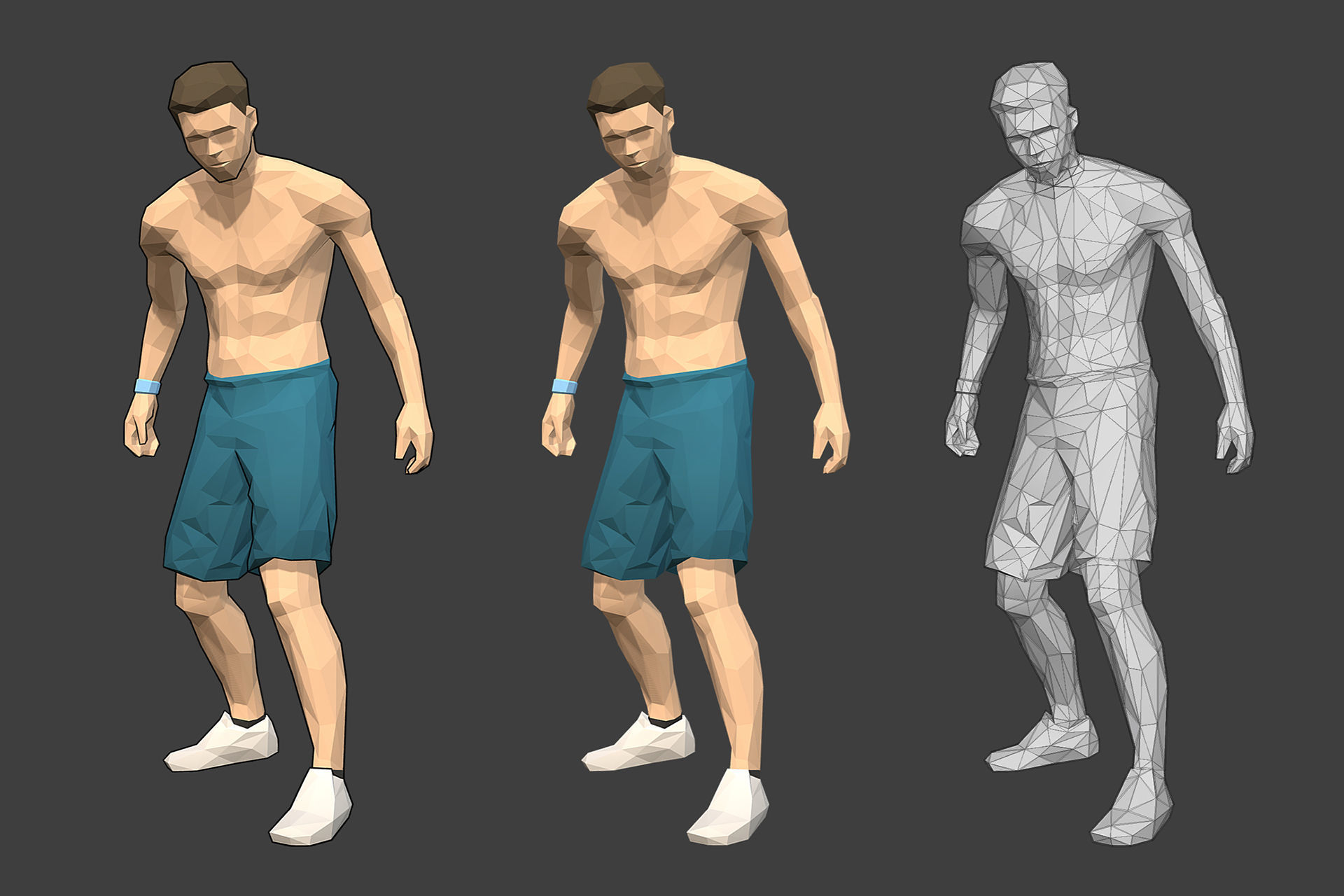 3D model Rigged Lowpoly Male Character - Max VR / AR / low-poly rigged ...