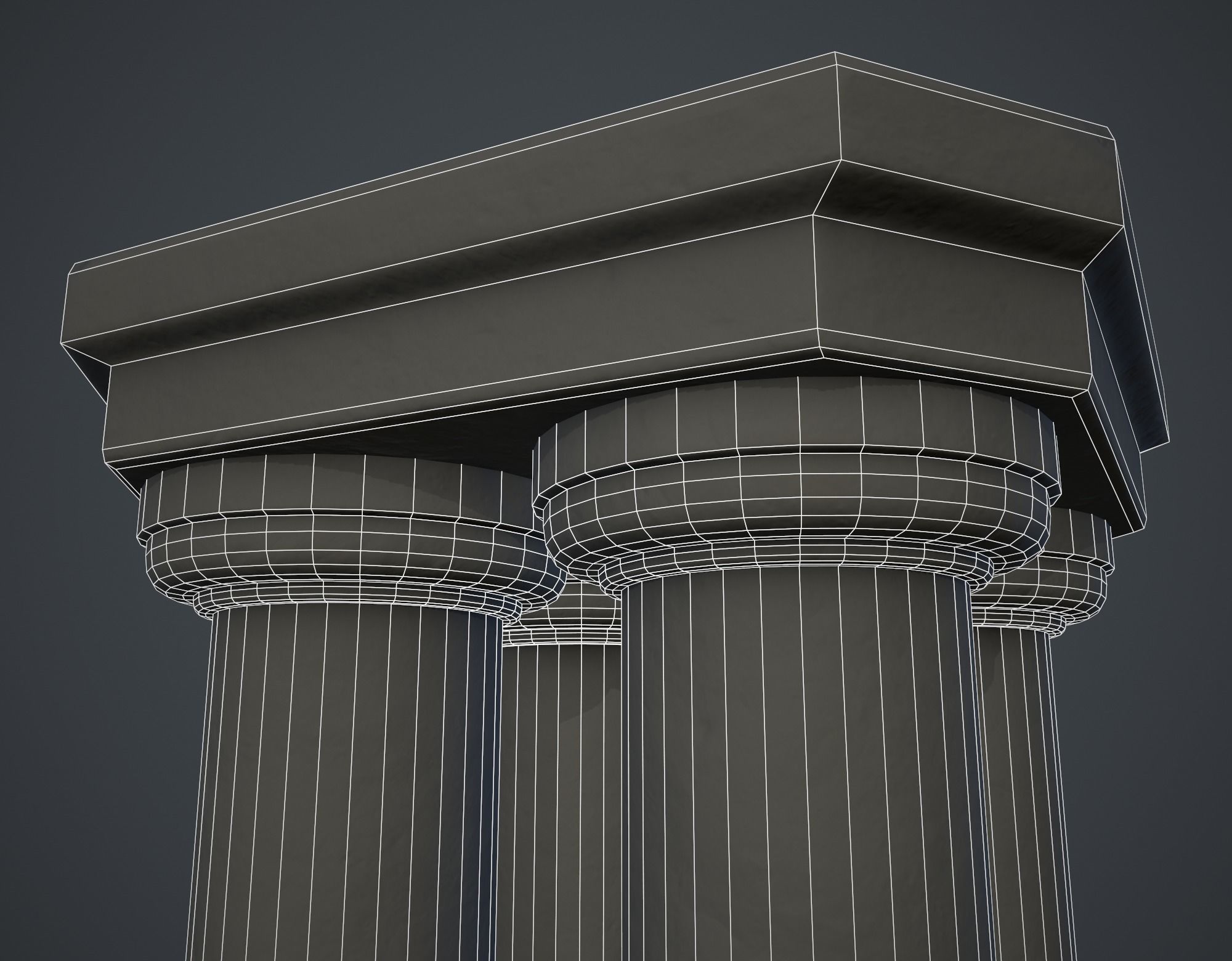 Ancient Pillar Low-poly 3D model_8