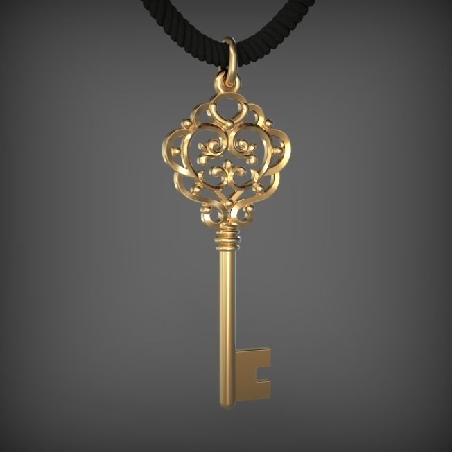 Pendant Key 1 STL 3D print model_0