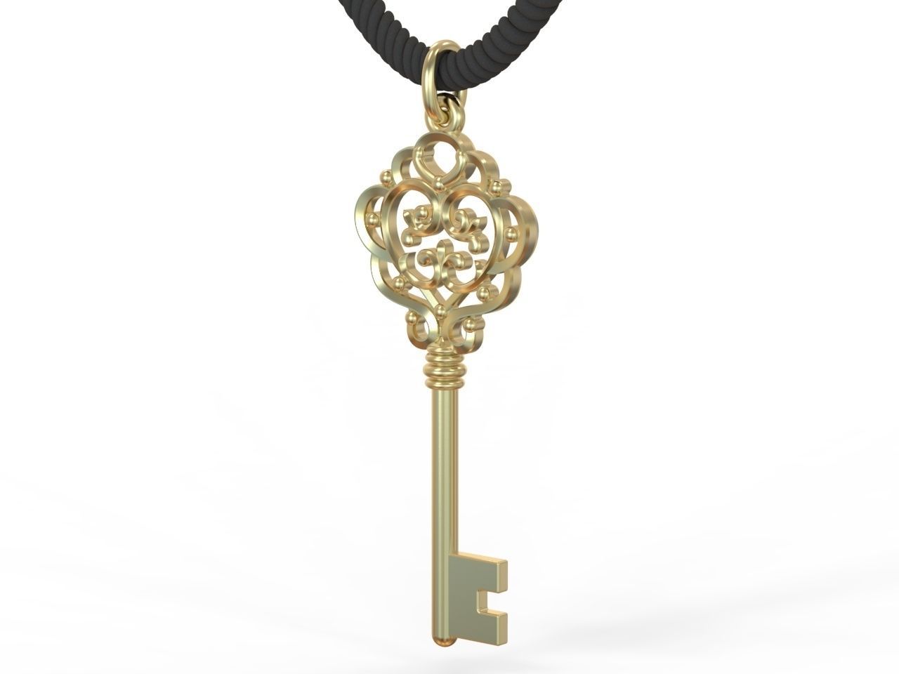 Pendant Key 1 STL 3D print model_2