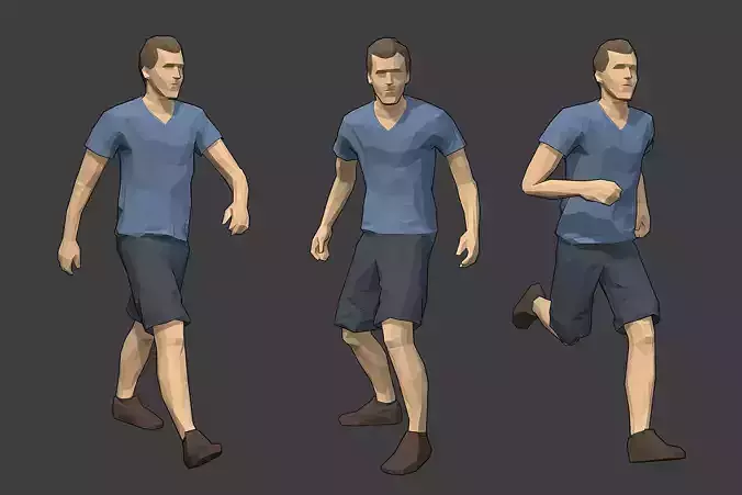 Rigged Lowpoly Male Character - Jack