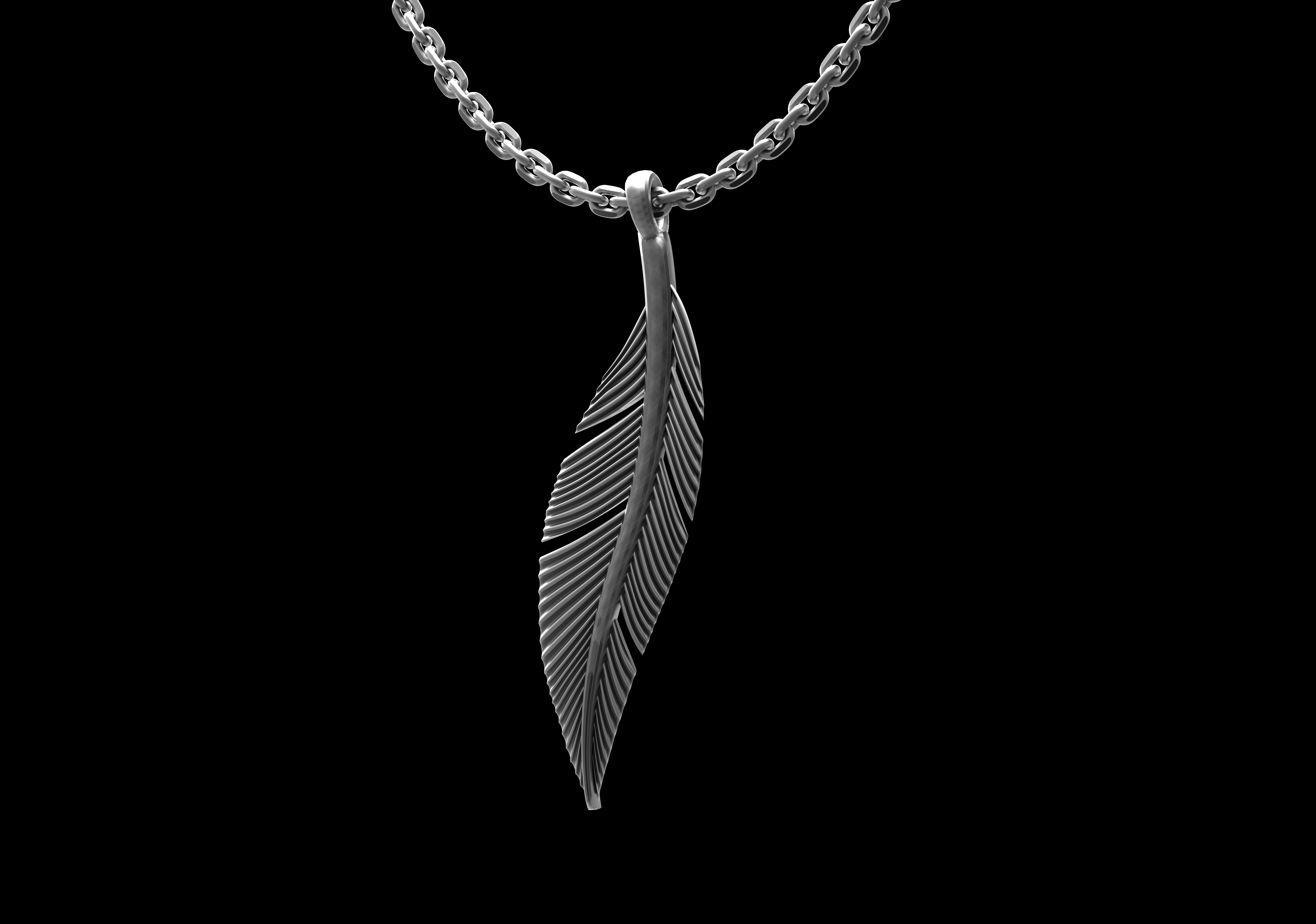 feather pendant Free 3D print model