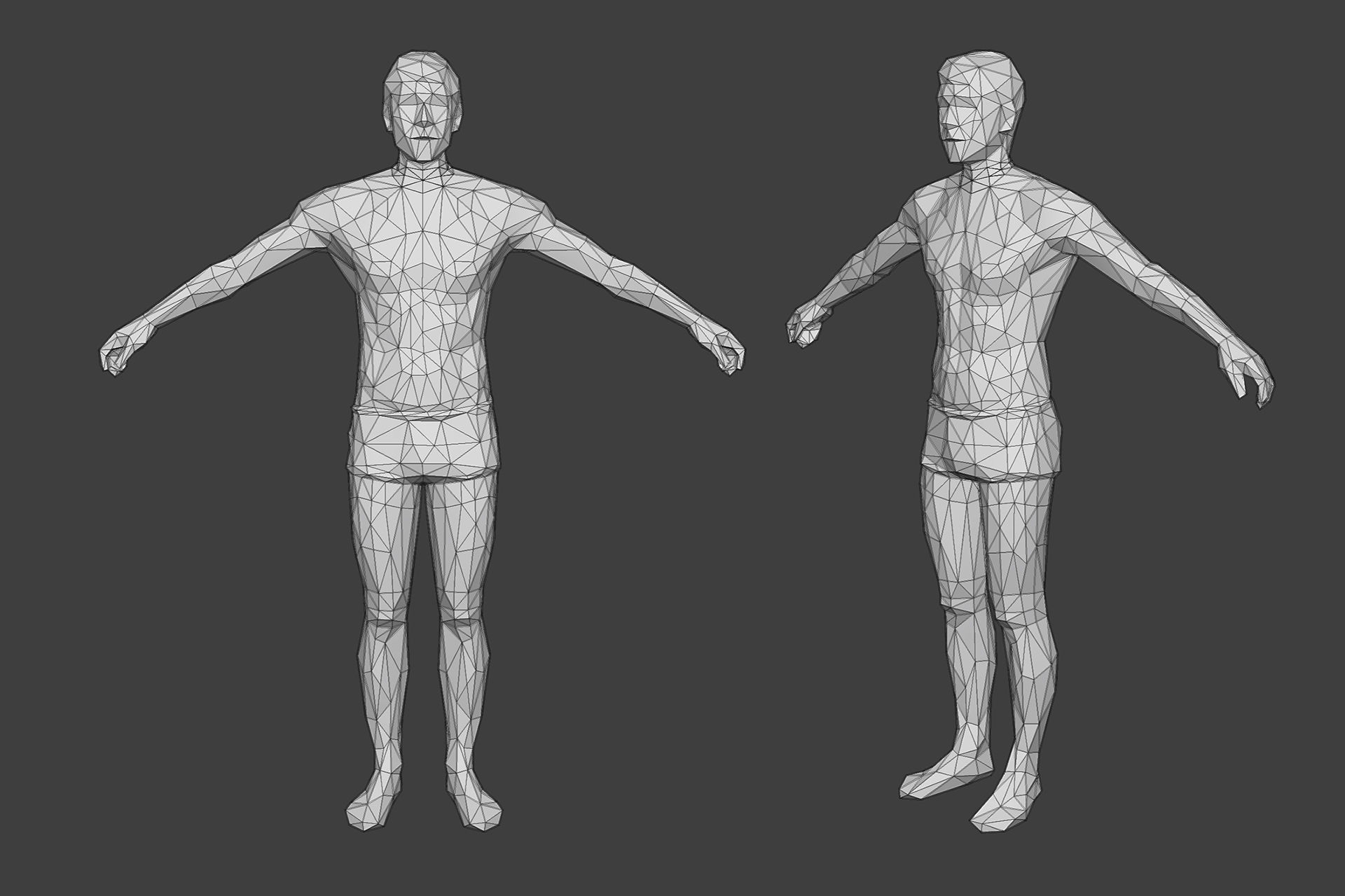 Rigged Lowpoly Male Character - Jim Low-poly 3D model_5