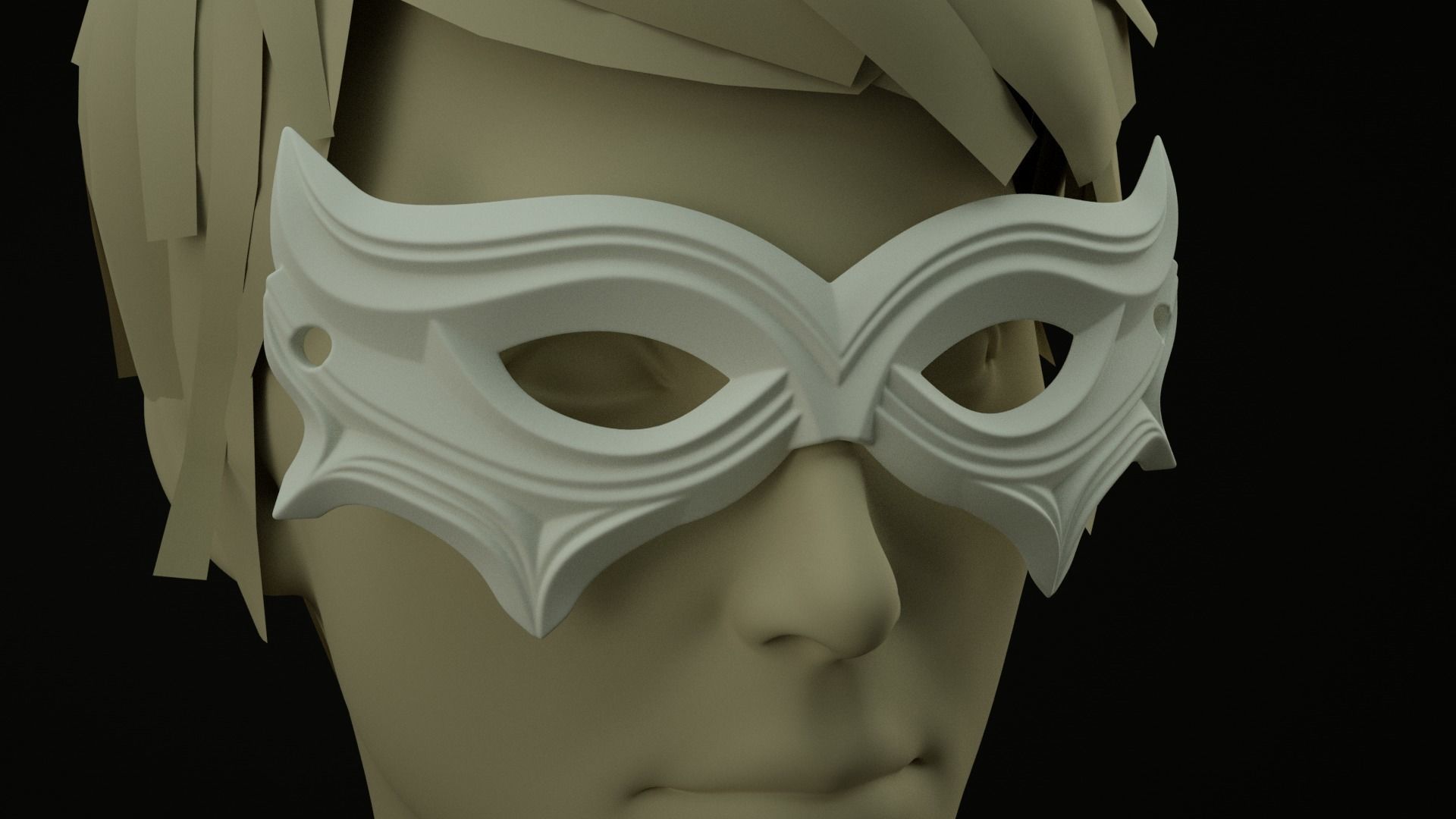 Carnival Mask 02 3D print model_4