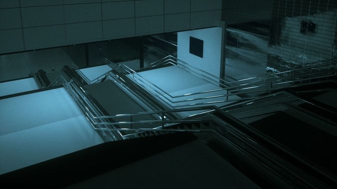 metro train station  3D model 4