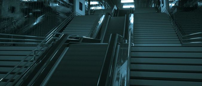 metro train station  3D model 2