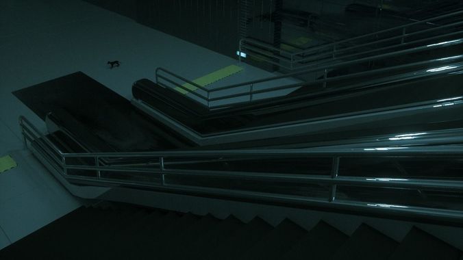 metro train station  3D model 5