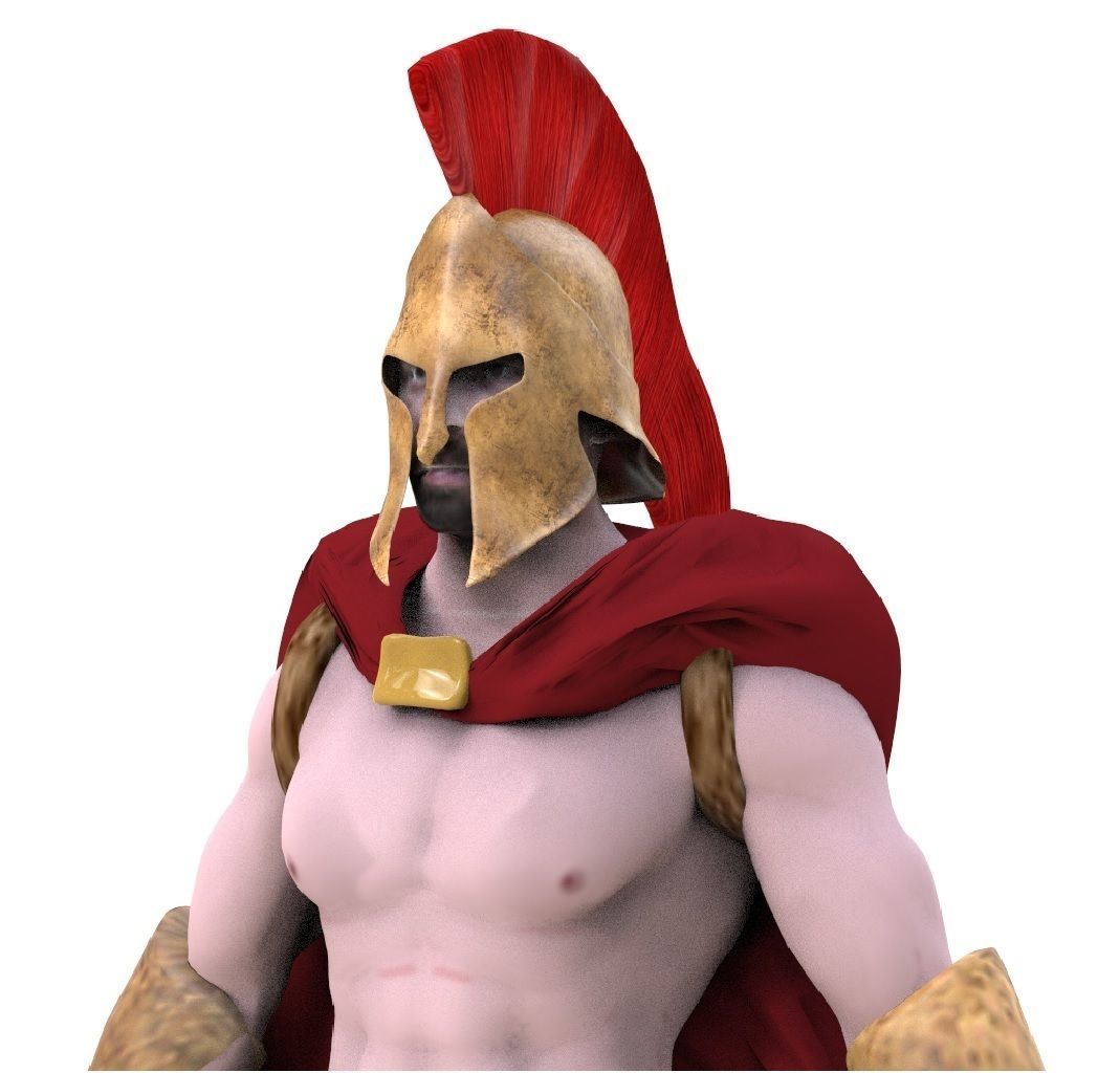 Spartan Low-poly 3D model_2