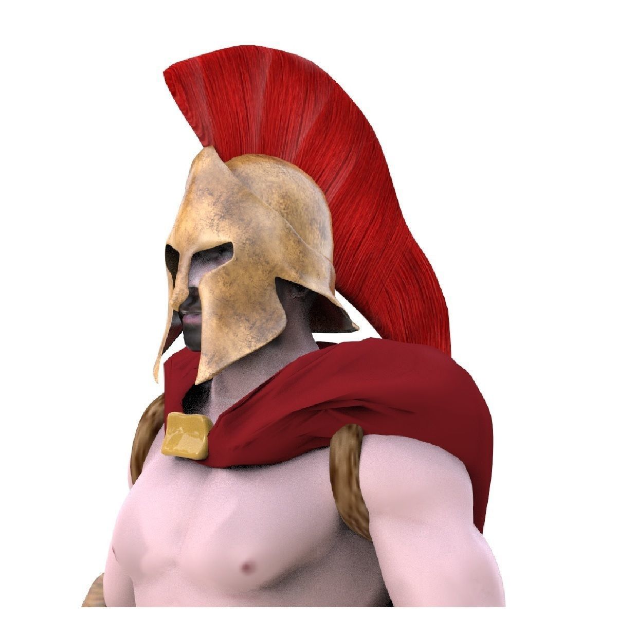 Spartan Low-poly 3D model_4
