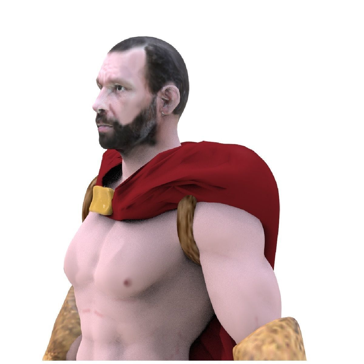 Spartan Low-poly 3D model_3