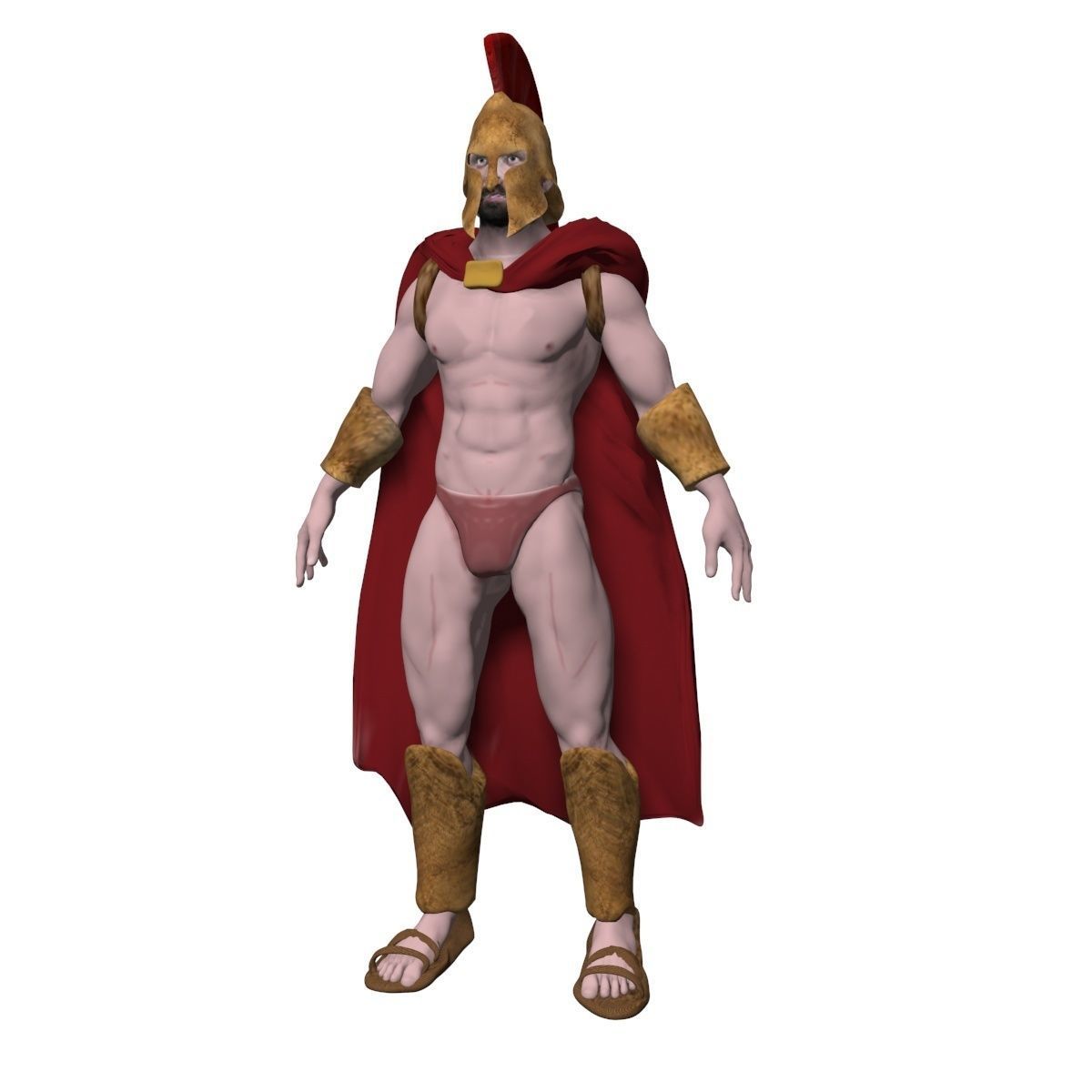 Spartan Low-poly 3D model_5