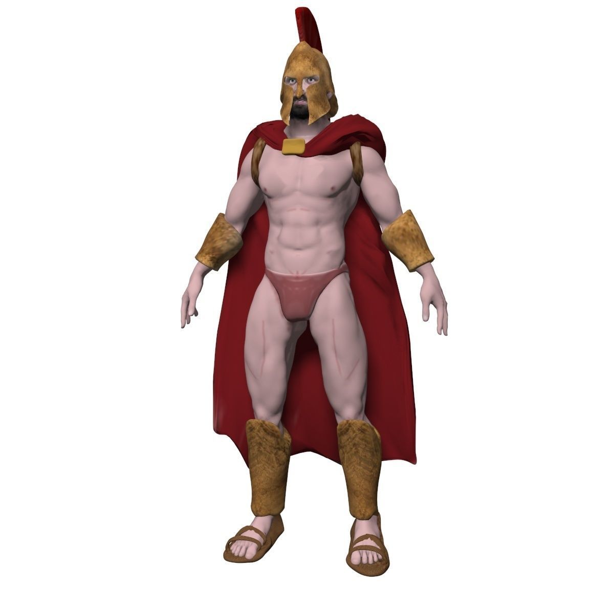 Spartan Low-poly 3D model_7