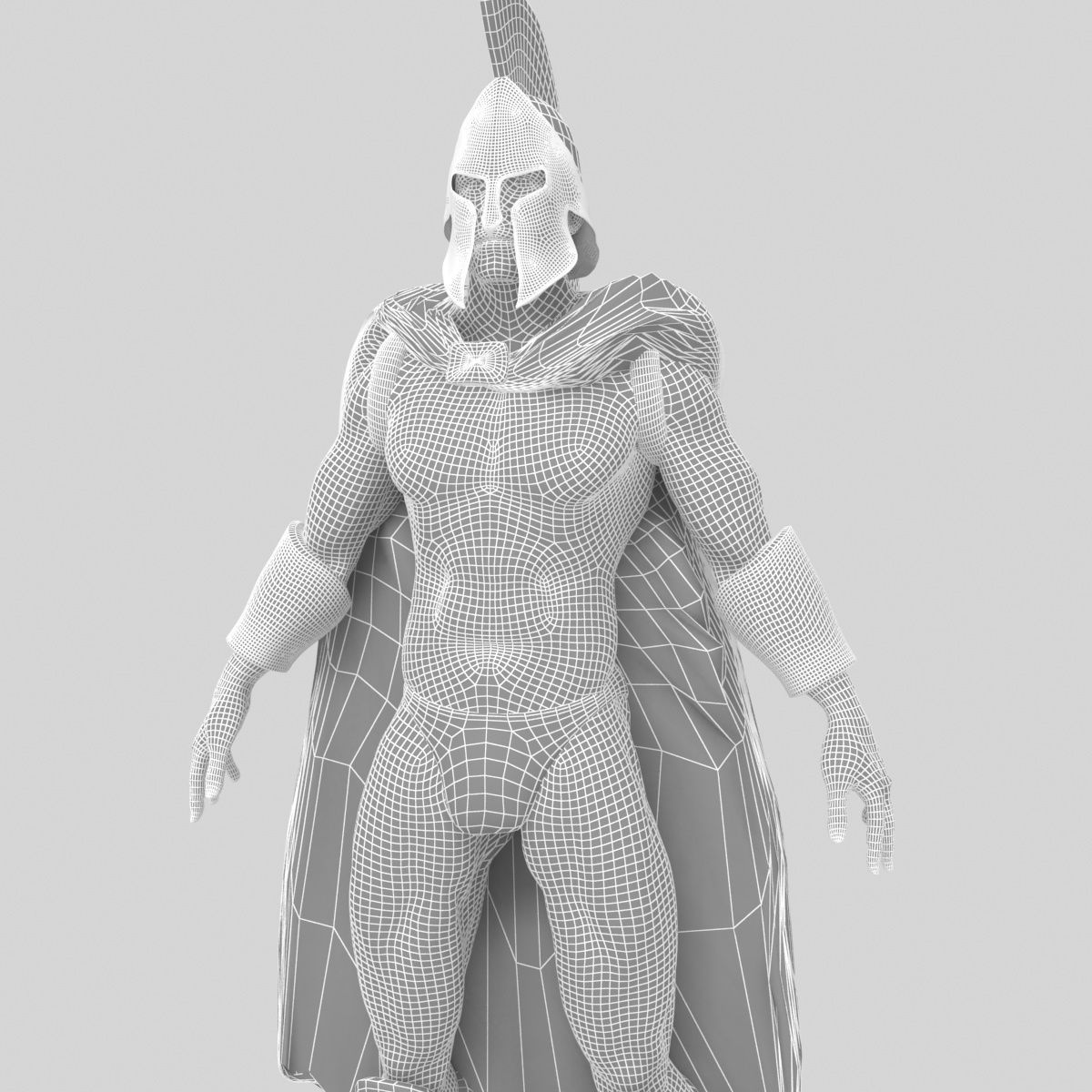 Spartan Low-poly 3D model_11