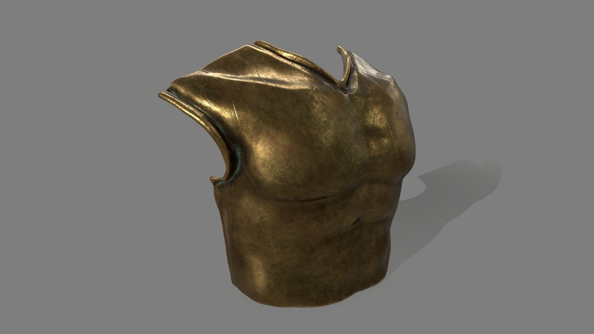 armor bronze helmet Low-poly 3D model_6