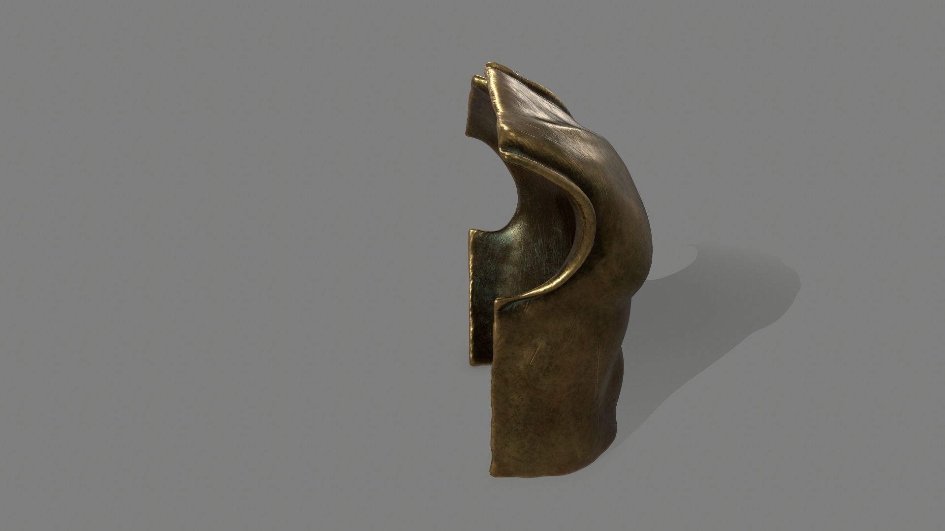 armor bronze helmet Low-poly 3D model_5