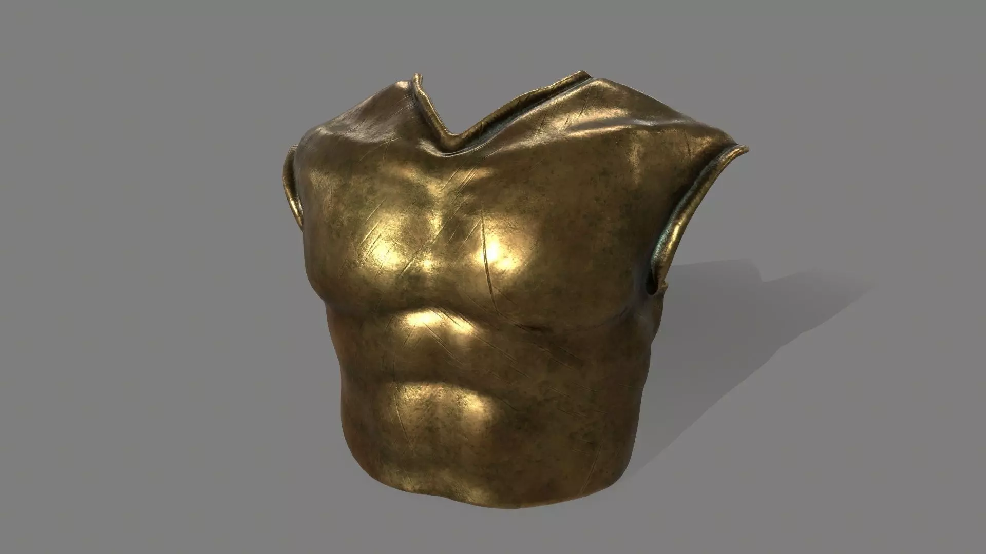 armor bronze helmet Low-poly 3D model_0