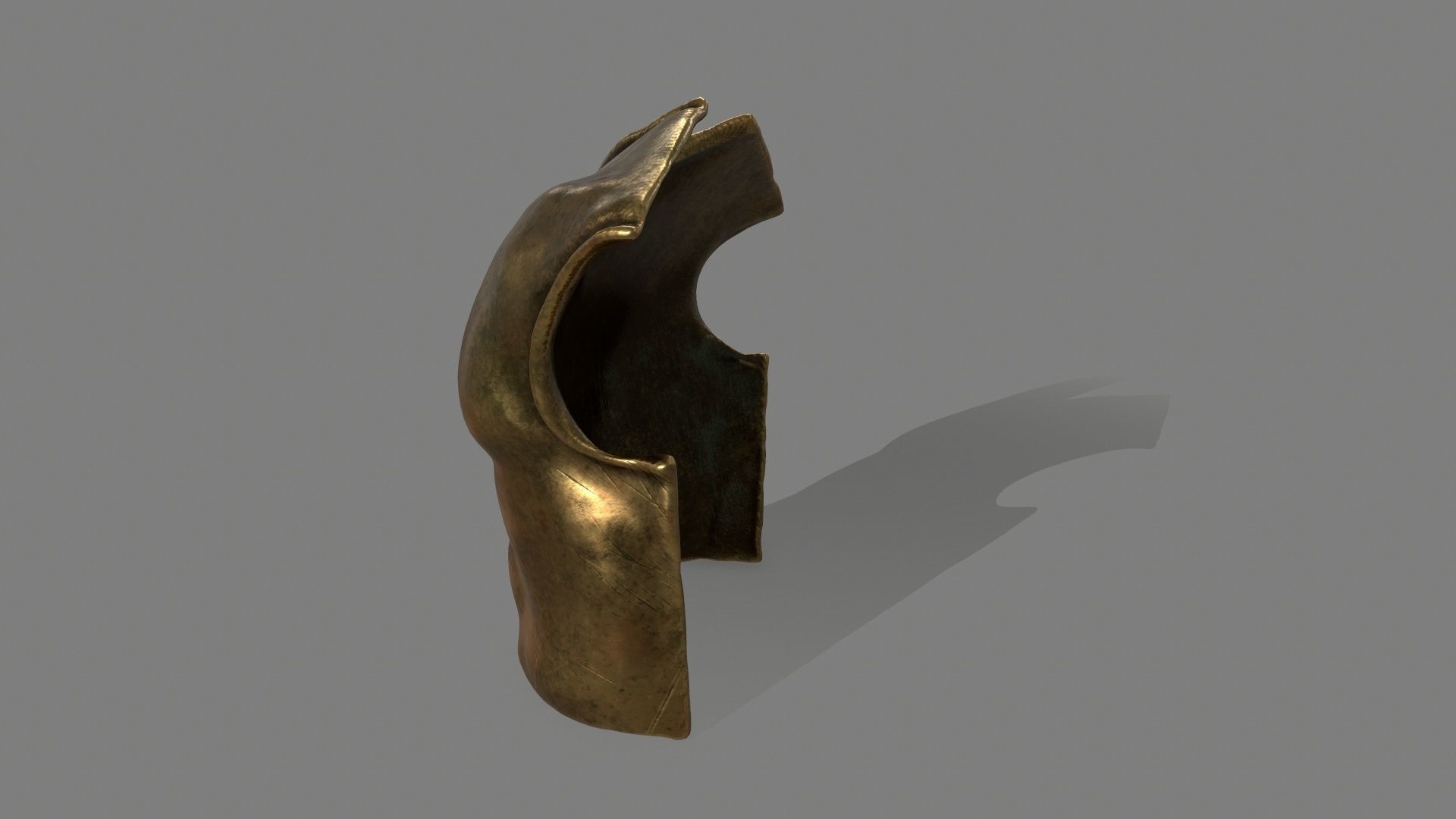 armor bronze helmet Low-poly 3D model_2