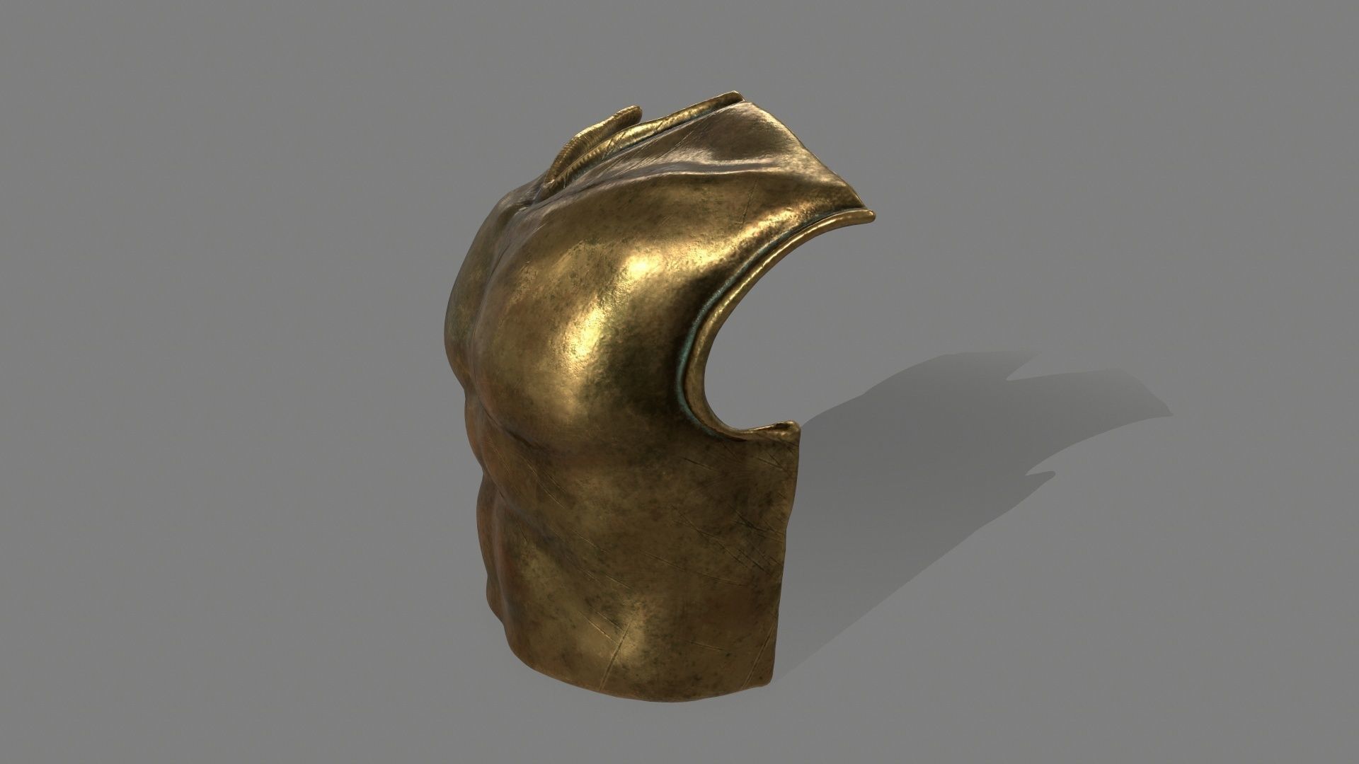 armor bronze helmet Low-poly 3D model_1