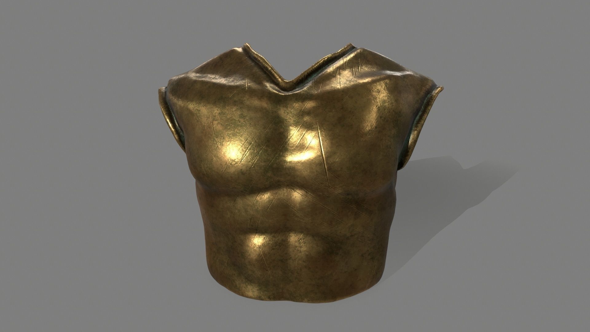 armor bronze helmet Low-poly 3D model_7