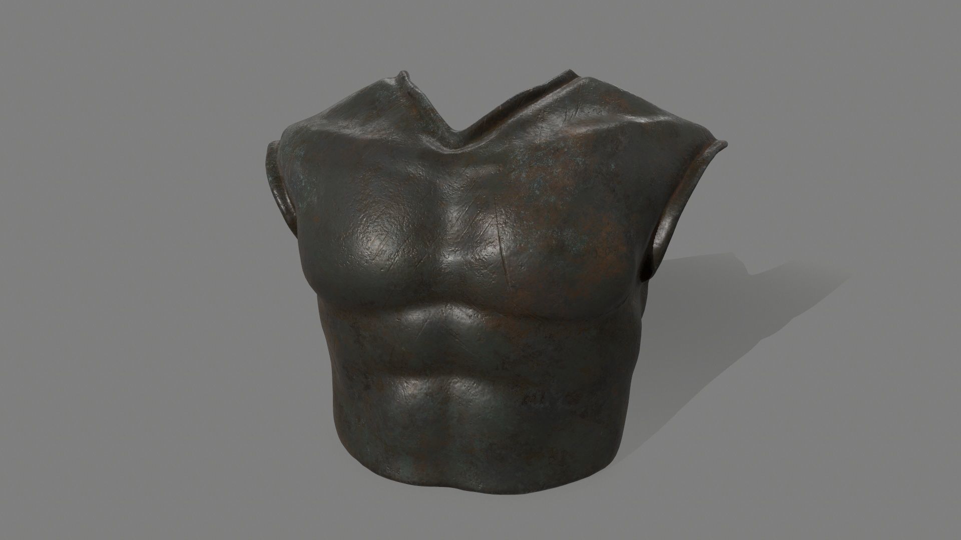 armor torso Low-poly 3D model_8