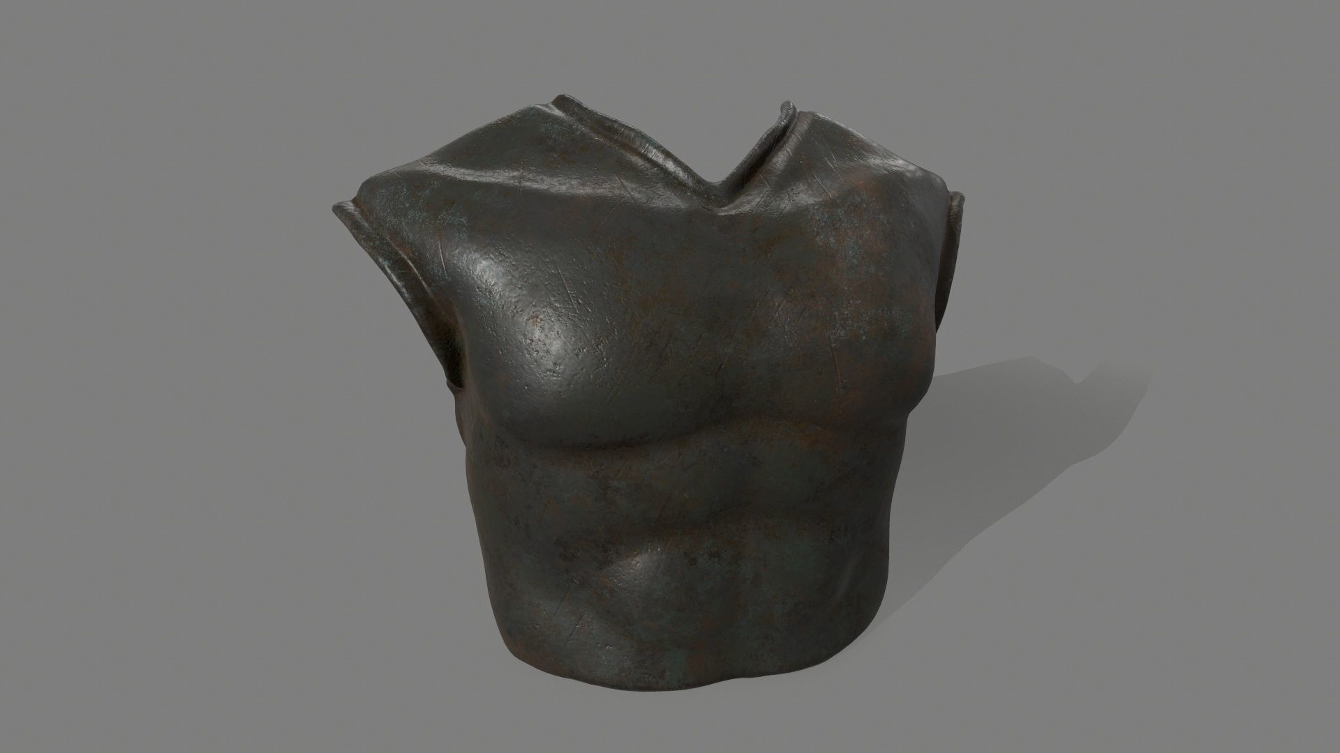 armor torso Low-poly 3D model_7