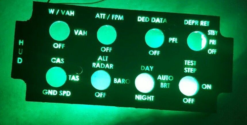 f-16 HUD panel with back-light 3D print model_2