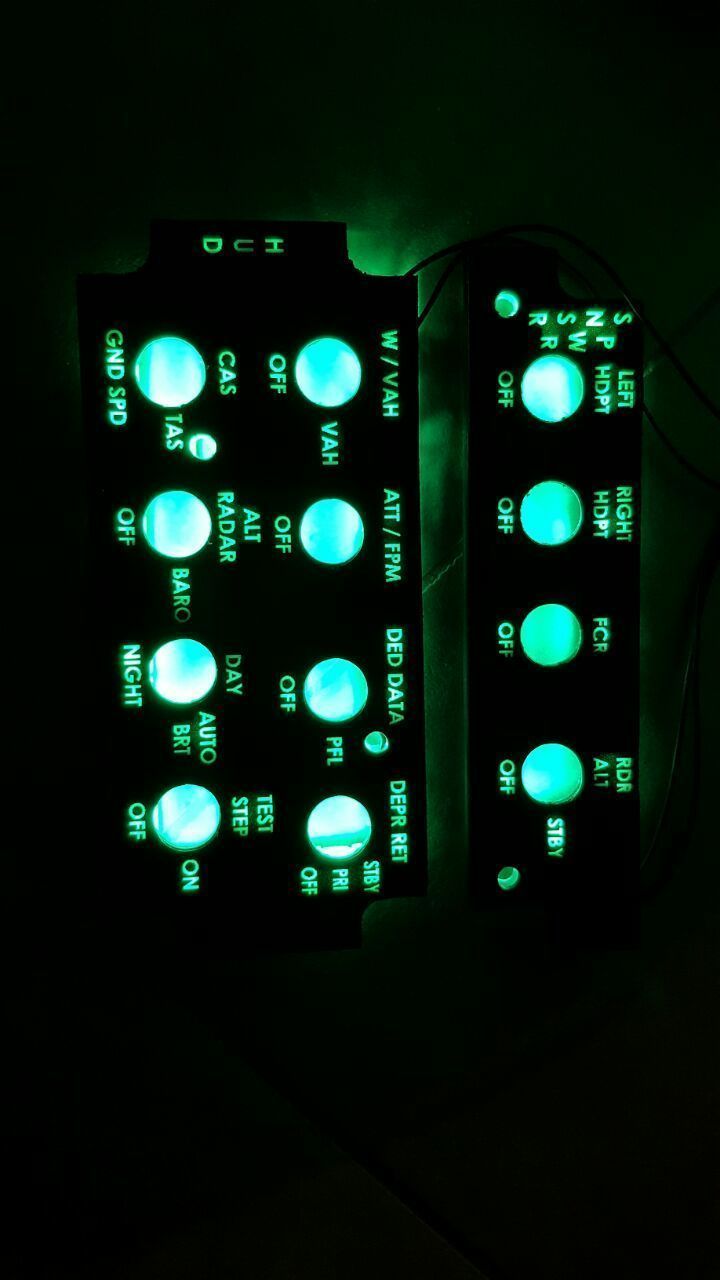f-16 HUD panel with back-light 3D print model_1