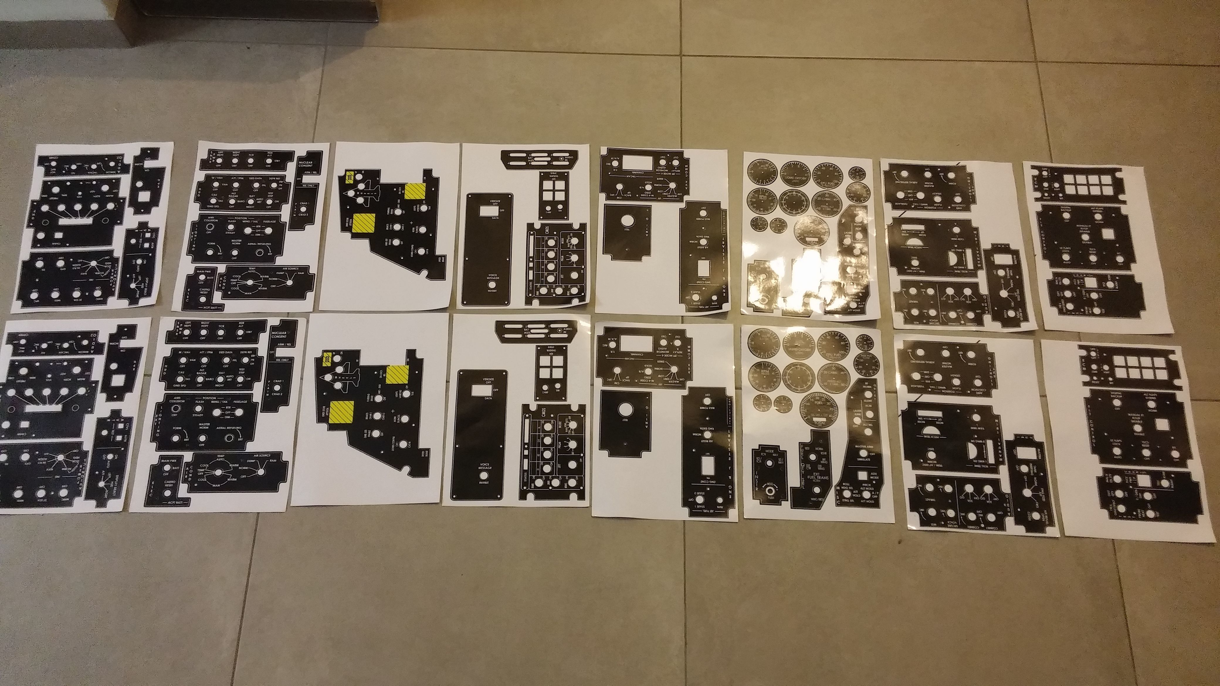 f-16 HUD panel with back-light 3D print model_4