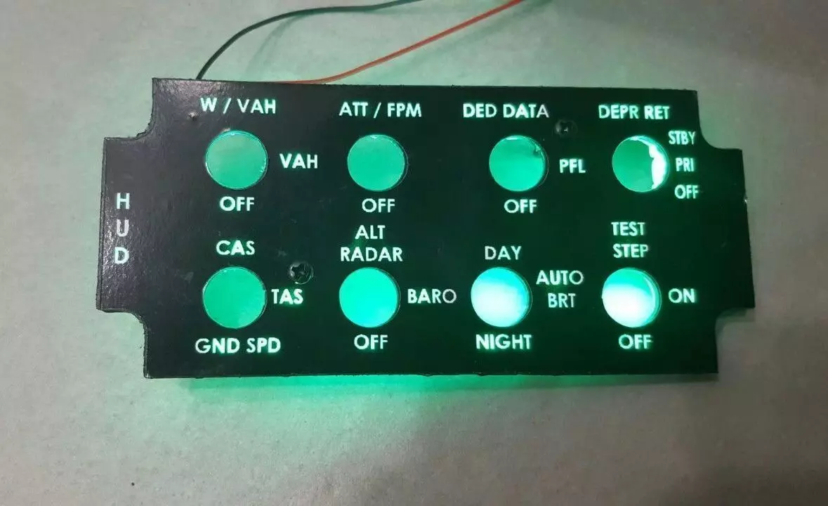 f-16 HUD panel with back-light 3D print model_0