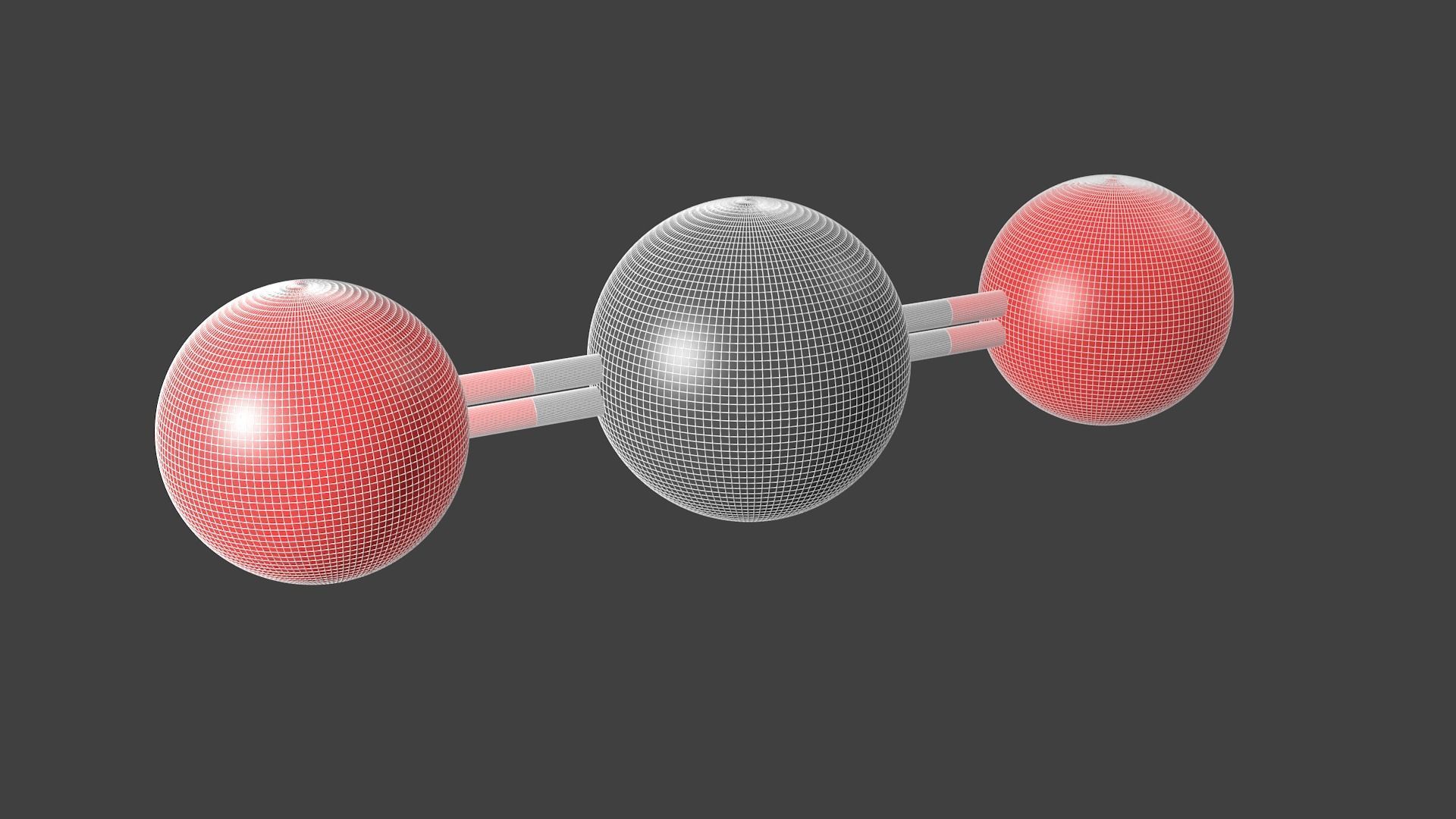Carbon Dioxide Molecule - Model 3D model_2